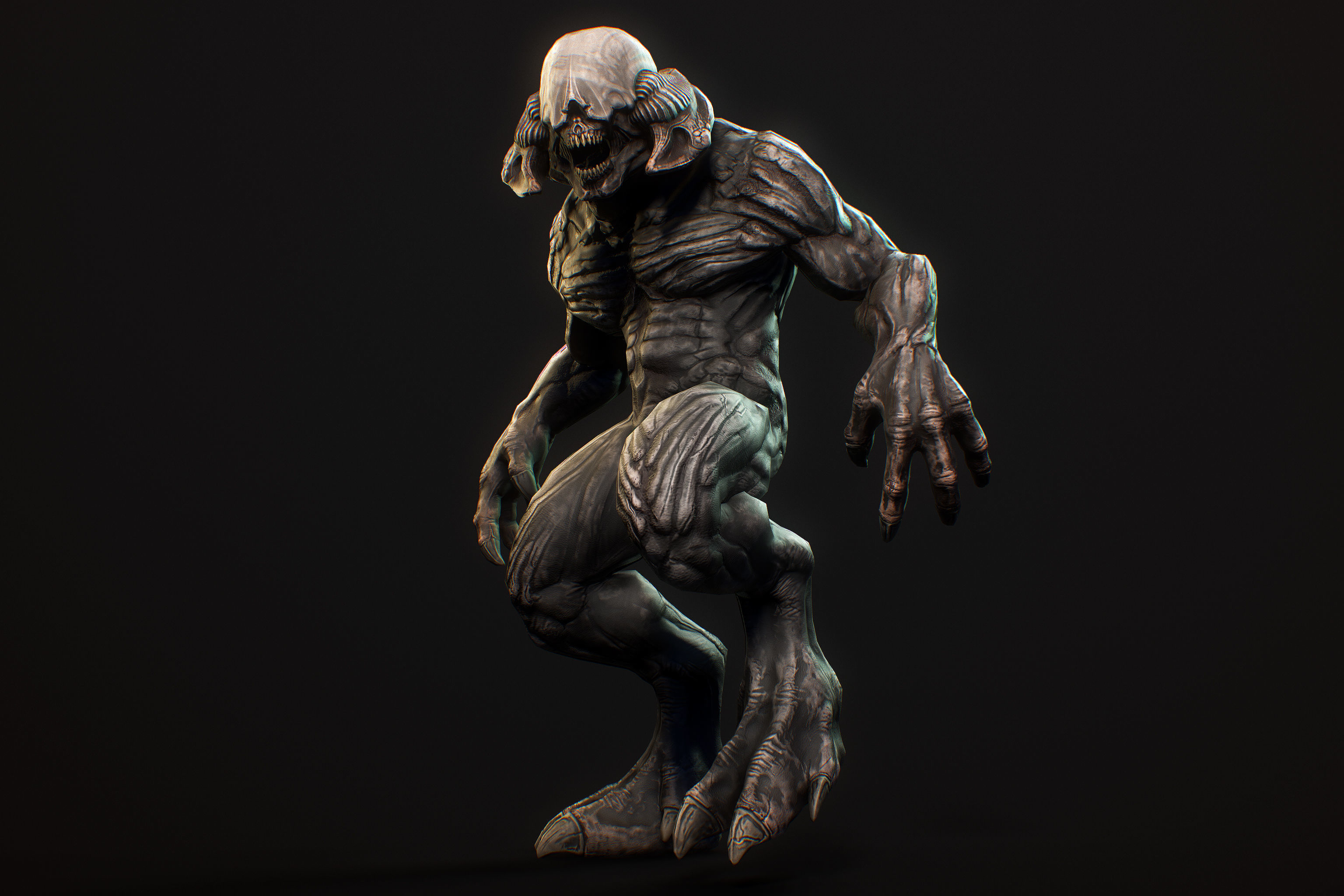 Horror Demon Creature v1 with 66 animations Low-poly 3D model_7