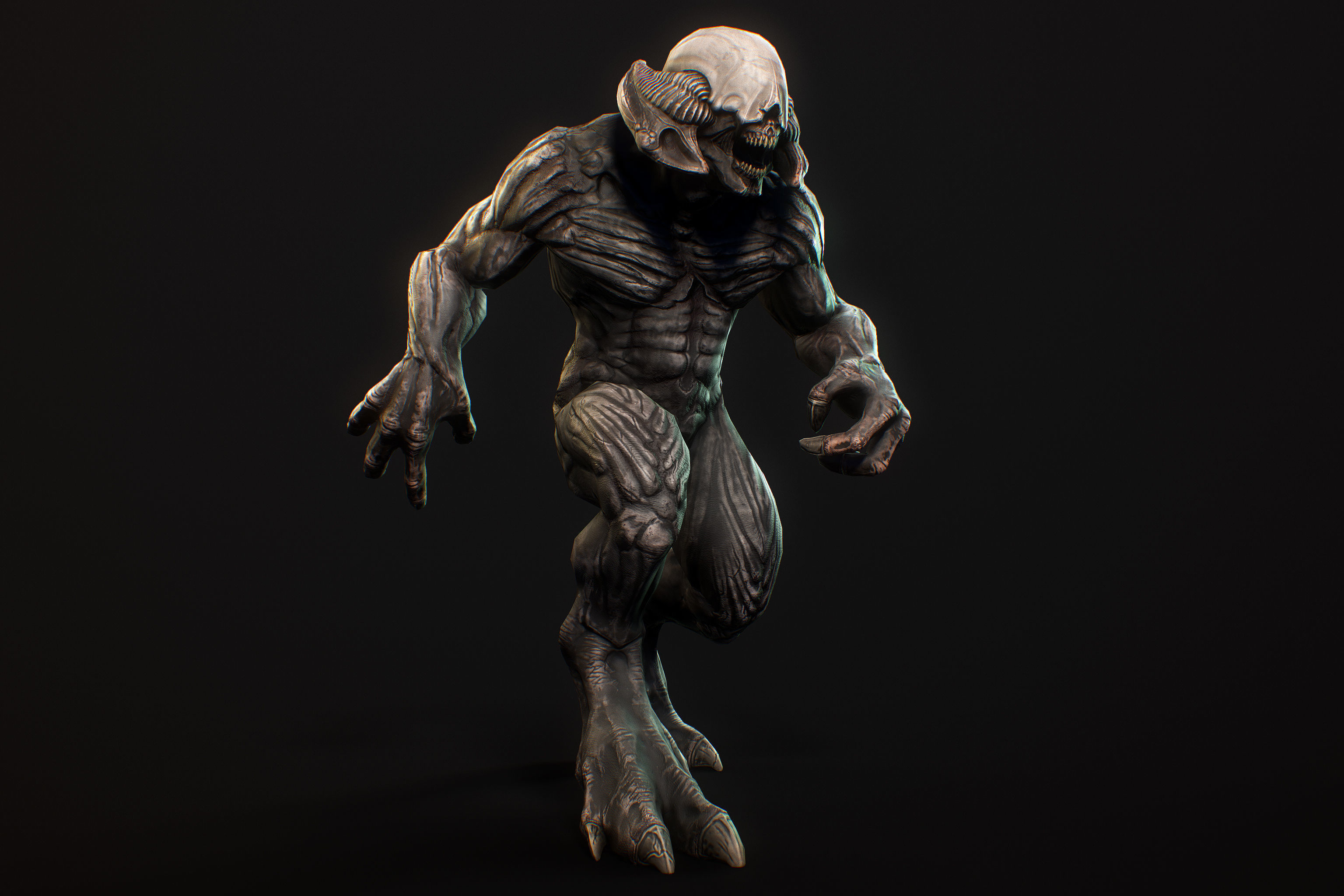 Horror Demon Creature v1 with 66 animations Low-poly 3D model_19