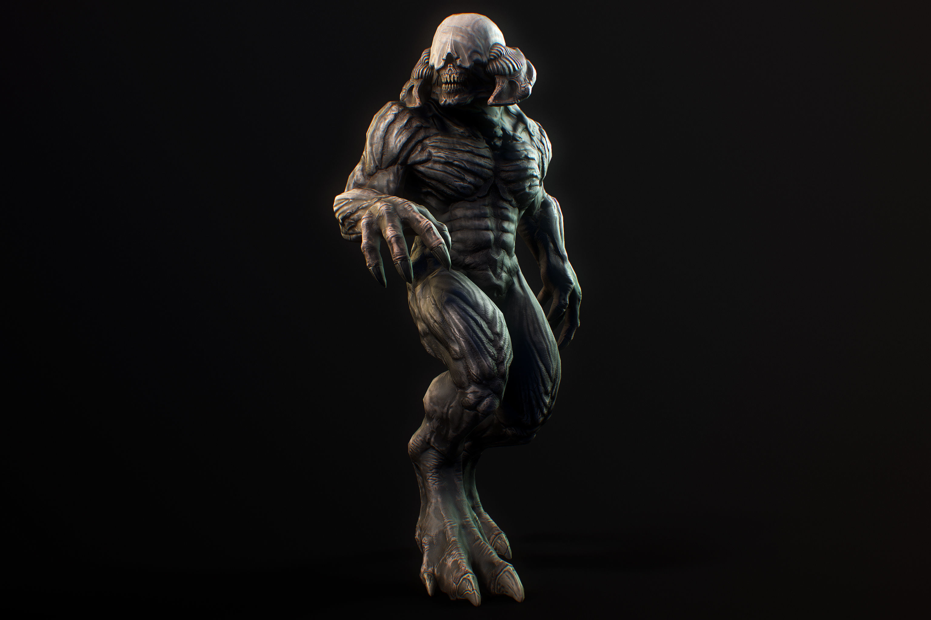 Horror Demon Creature v1 with 66 animations Low-poly 3D model_8