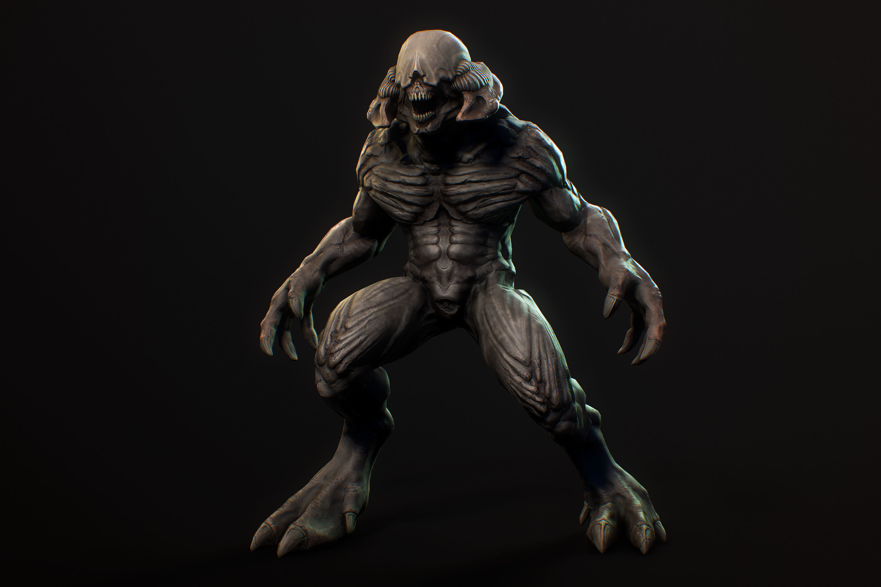 Horror Demon Creature v1 with 66 animations Low-poly 3D model_4