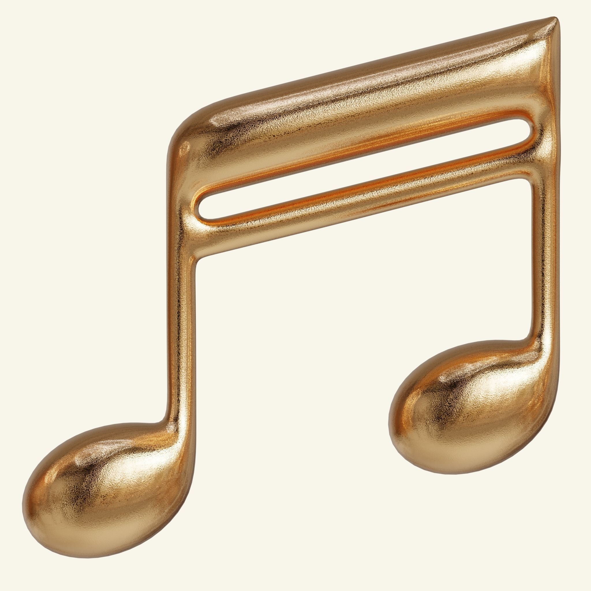 Music Notes Low-Poly Low-poly 3D model_1