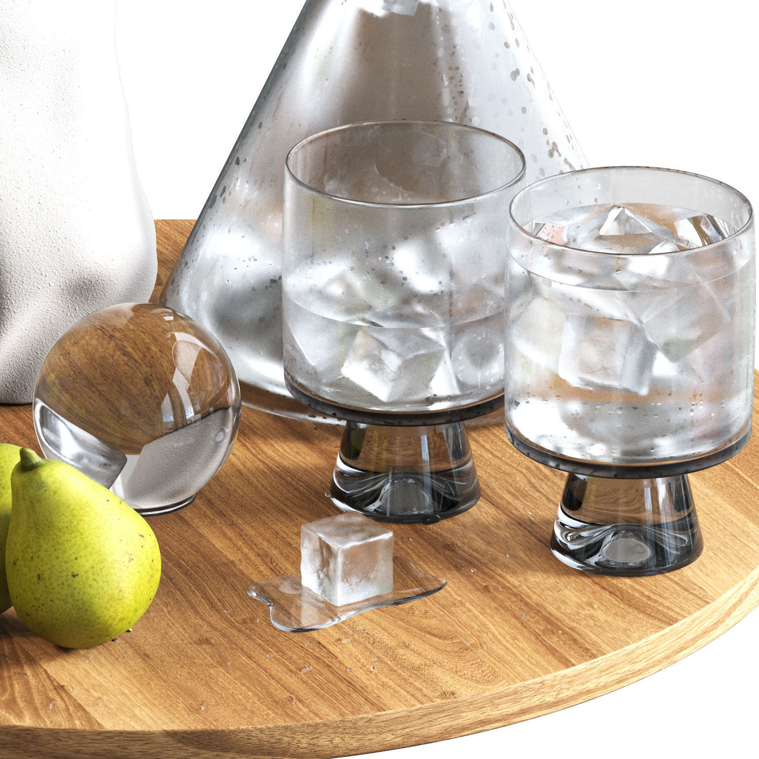 Food and drinks set 03 Low-poly 3D model_1