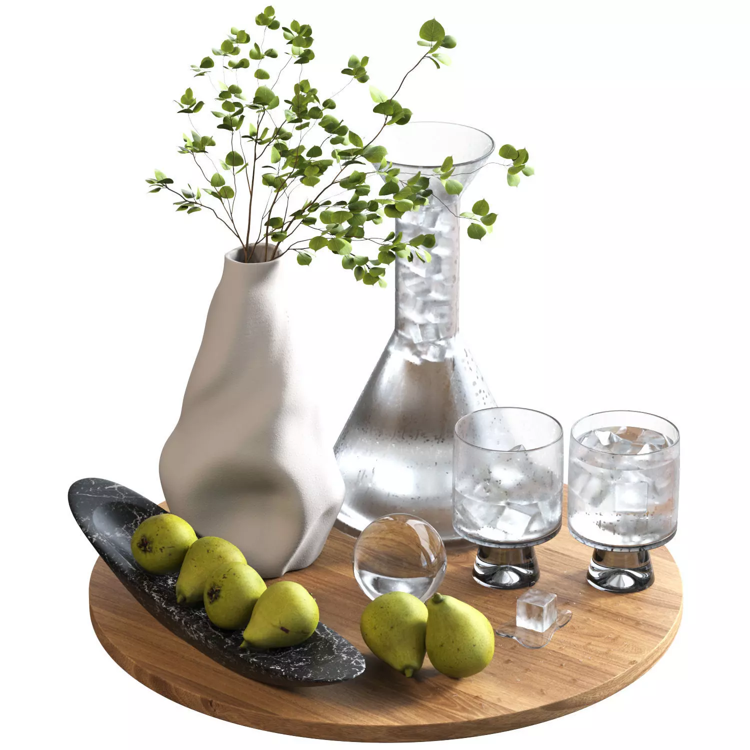 Food and drinks set 03 Low-poly 3D model_0