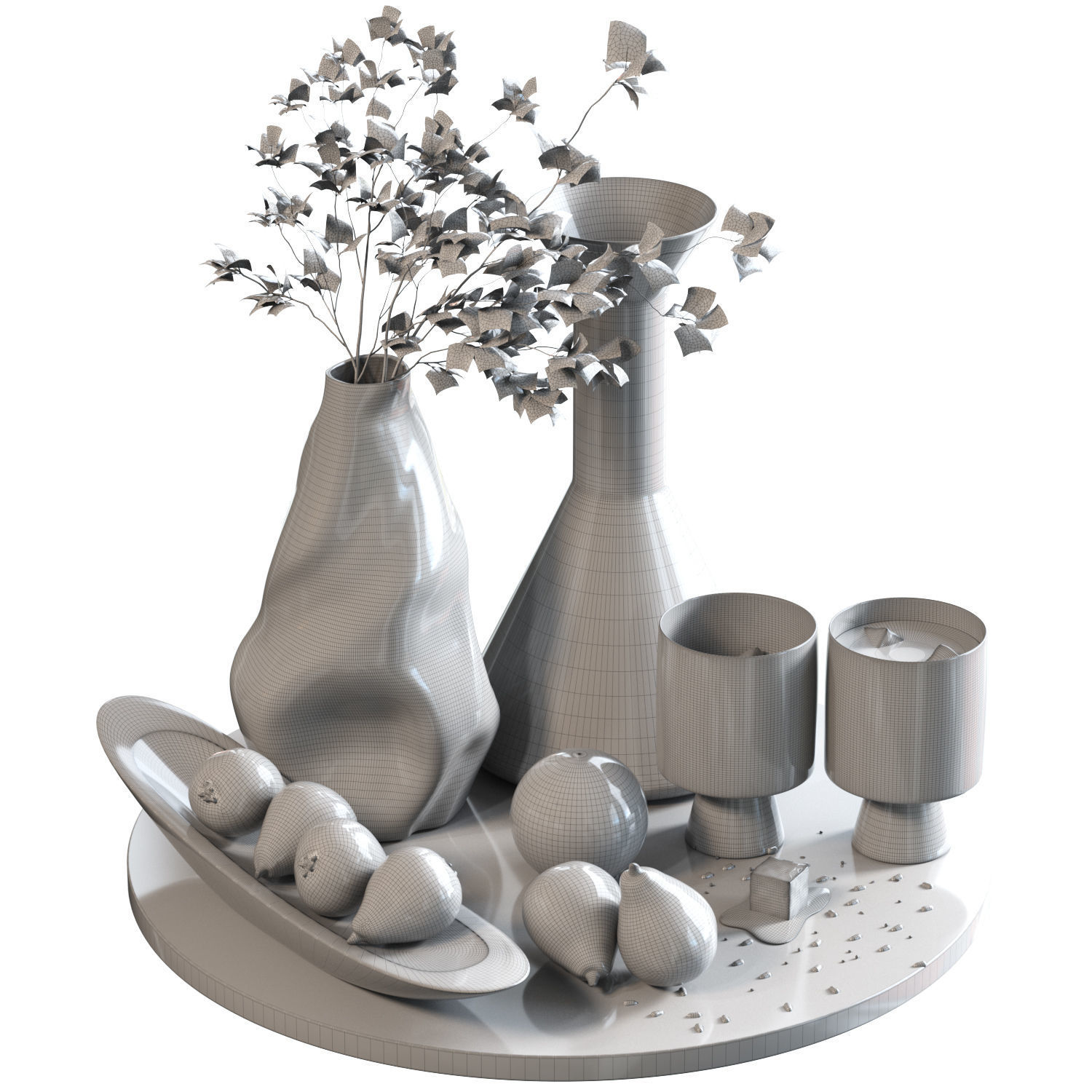 Food and drinks set 03 Low-poly 3D model_3