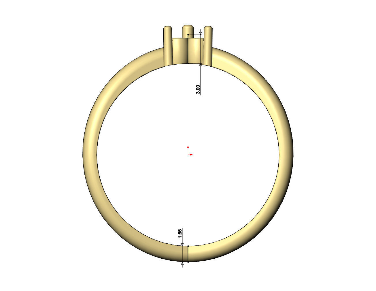 Crossed bands square cluster diamond ring US sizes 6to9 3D print model_6