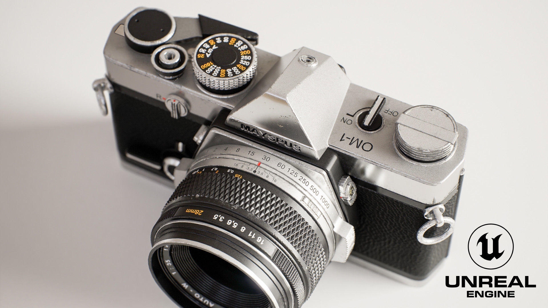 Vintage Camera for Unreal Engine Low-poly 3D model_14