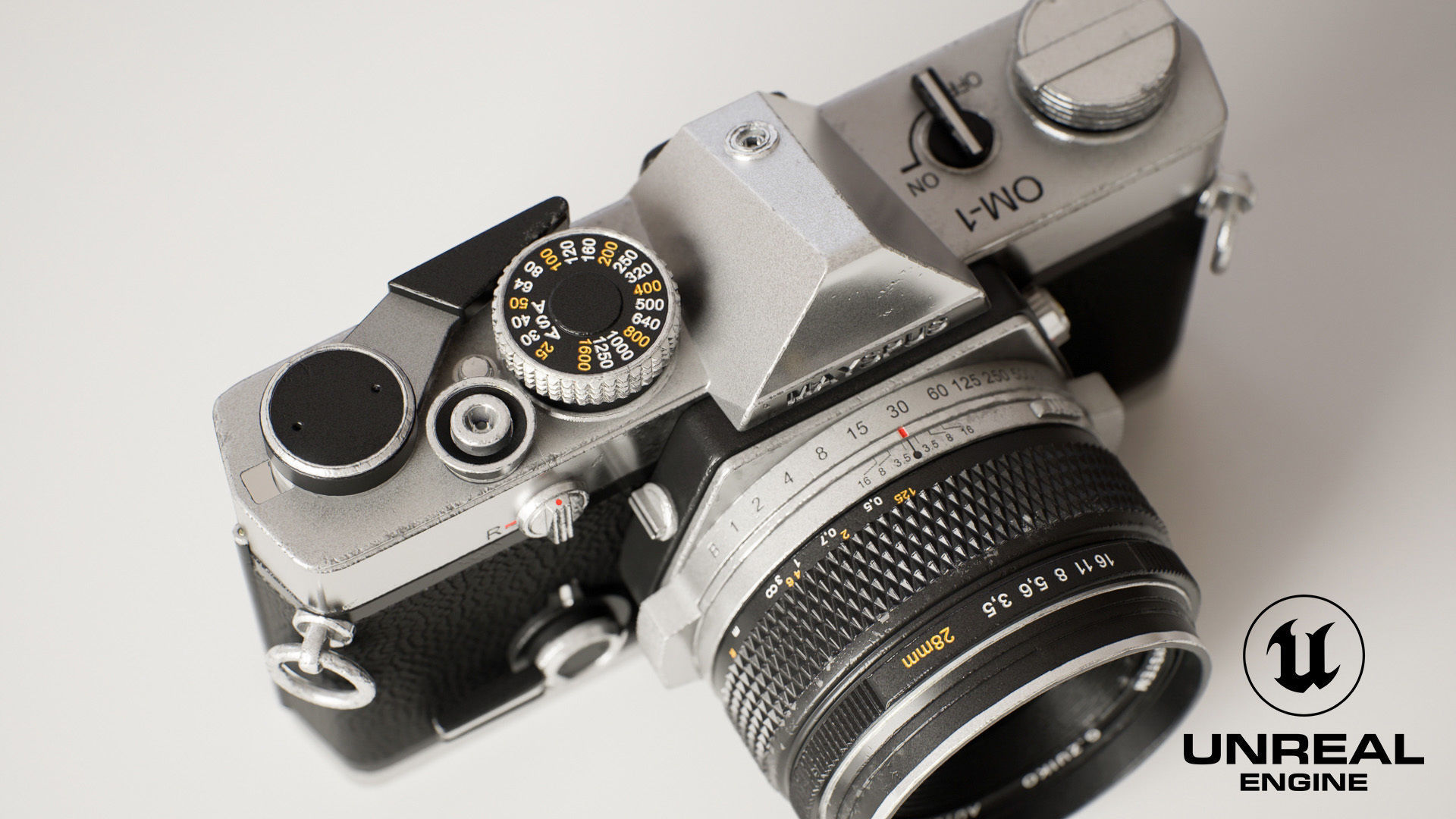 Vintage Camera for Unreal Engine Low-poly 3D model_9