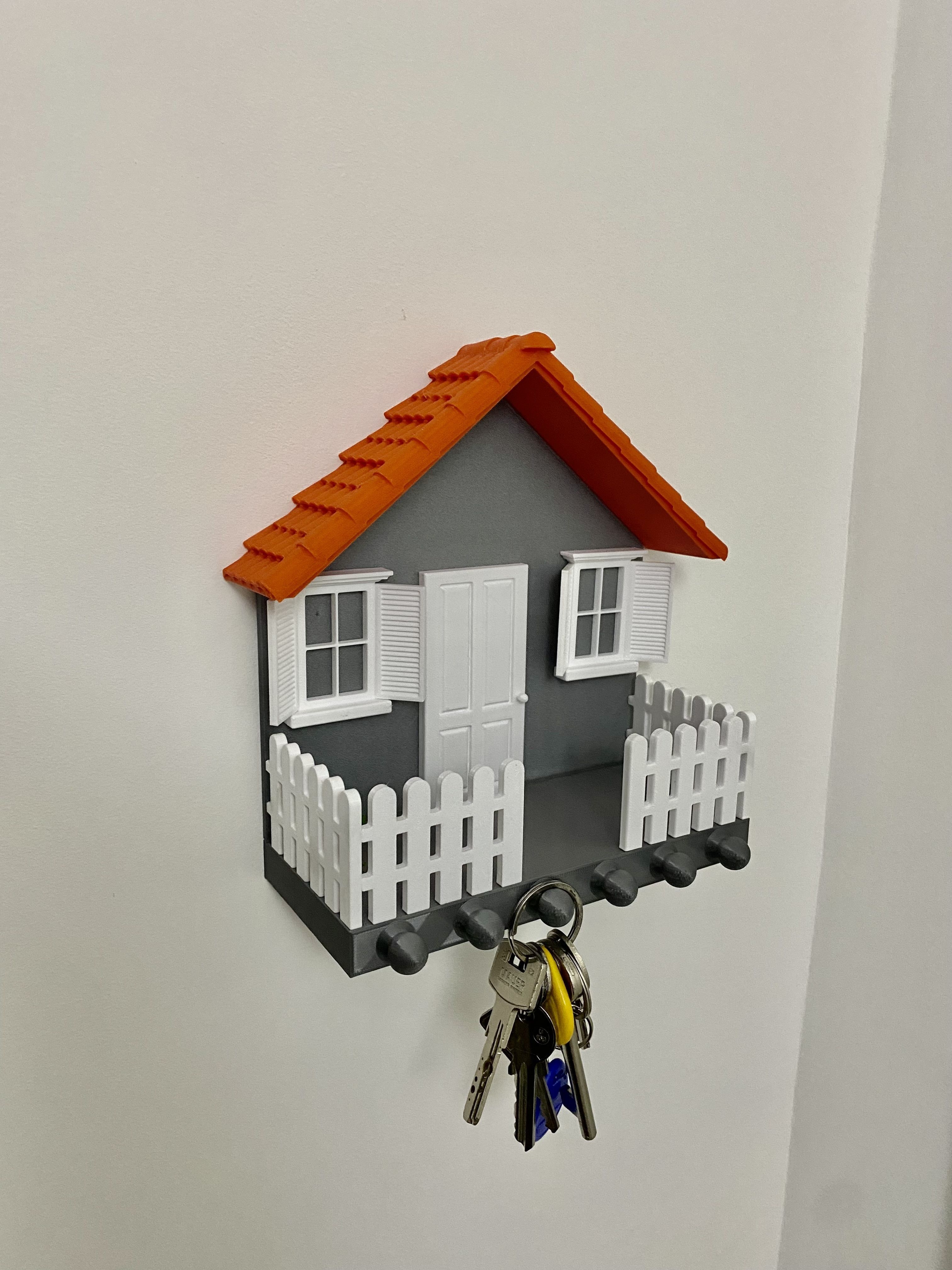 KEY HOUSE FOR WALL WITH PORCHWAY VESTIBULE 3D print model_2