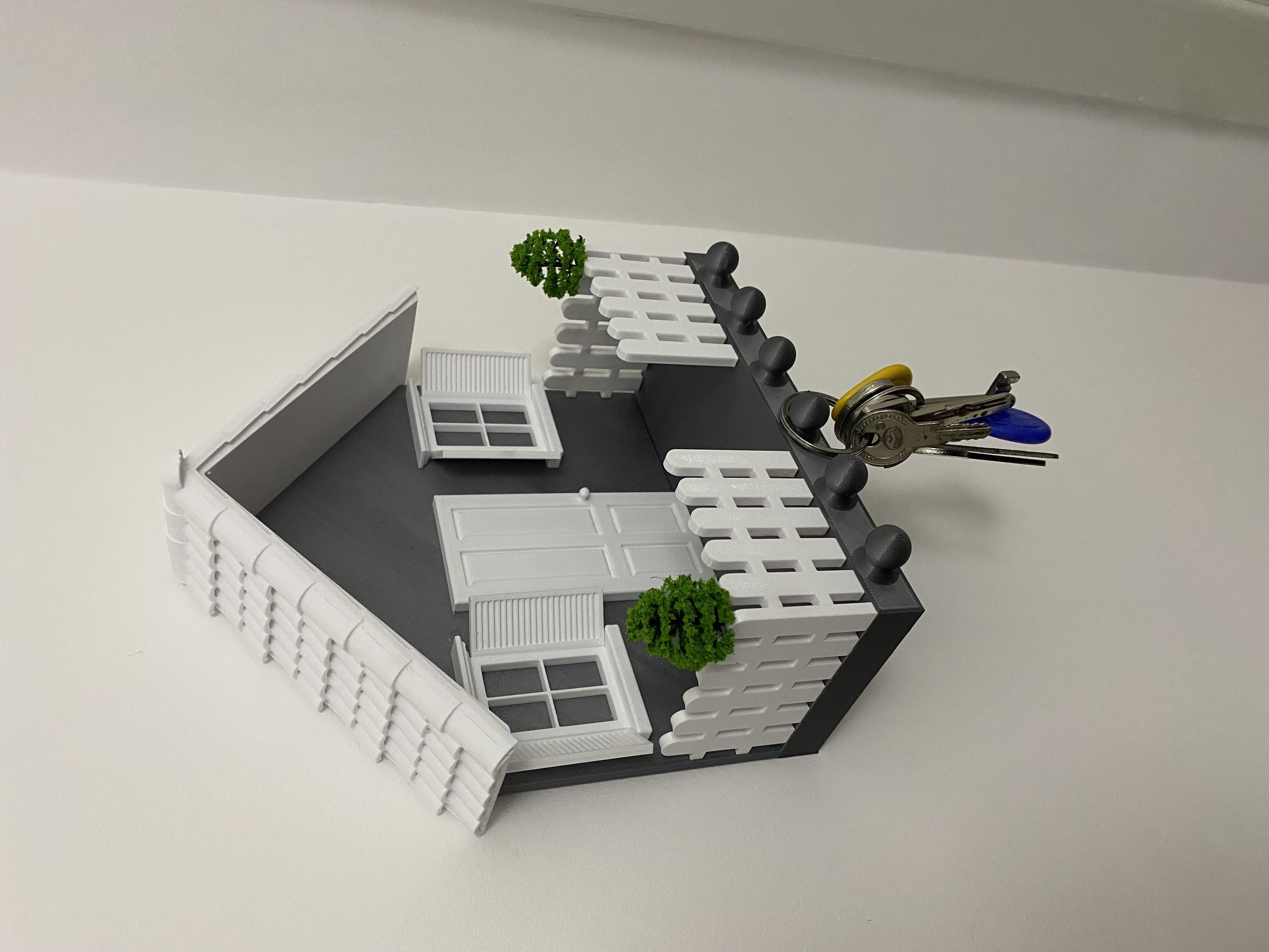 KEY HOUSE FOR WALL WITH PORCHWAY VESTIBULE 3D print model_3