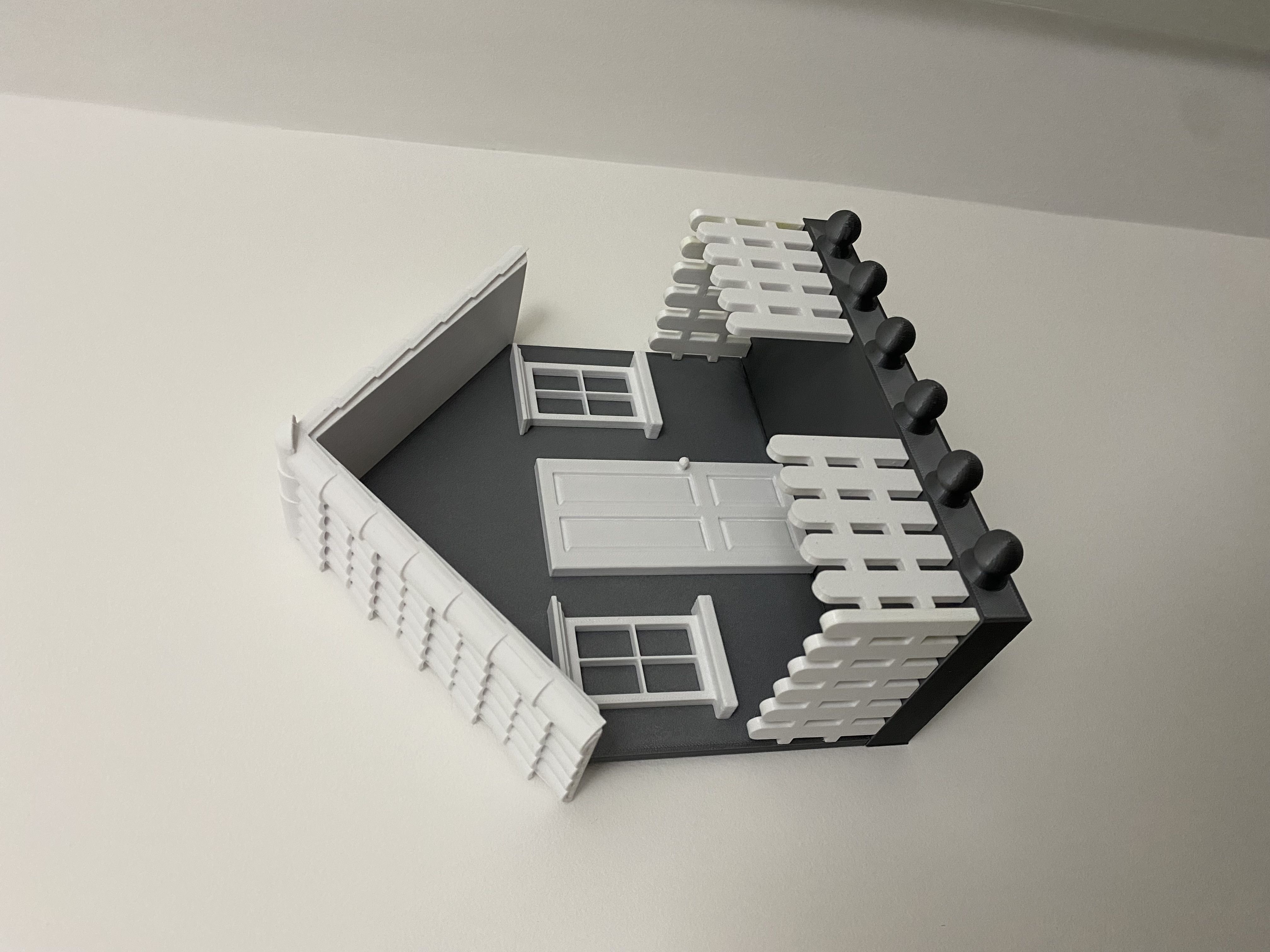 KEY HOUSE FOR WALL WITH PORCHWAY VESTIBULE 3D print model_6