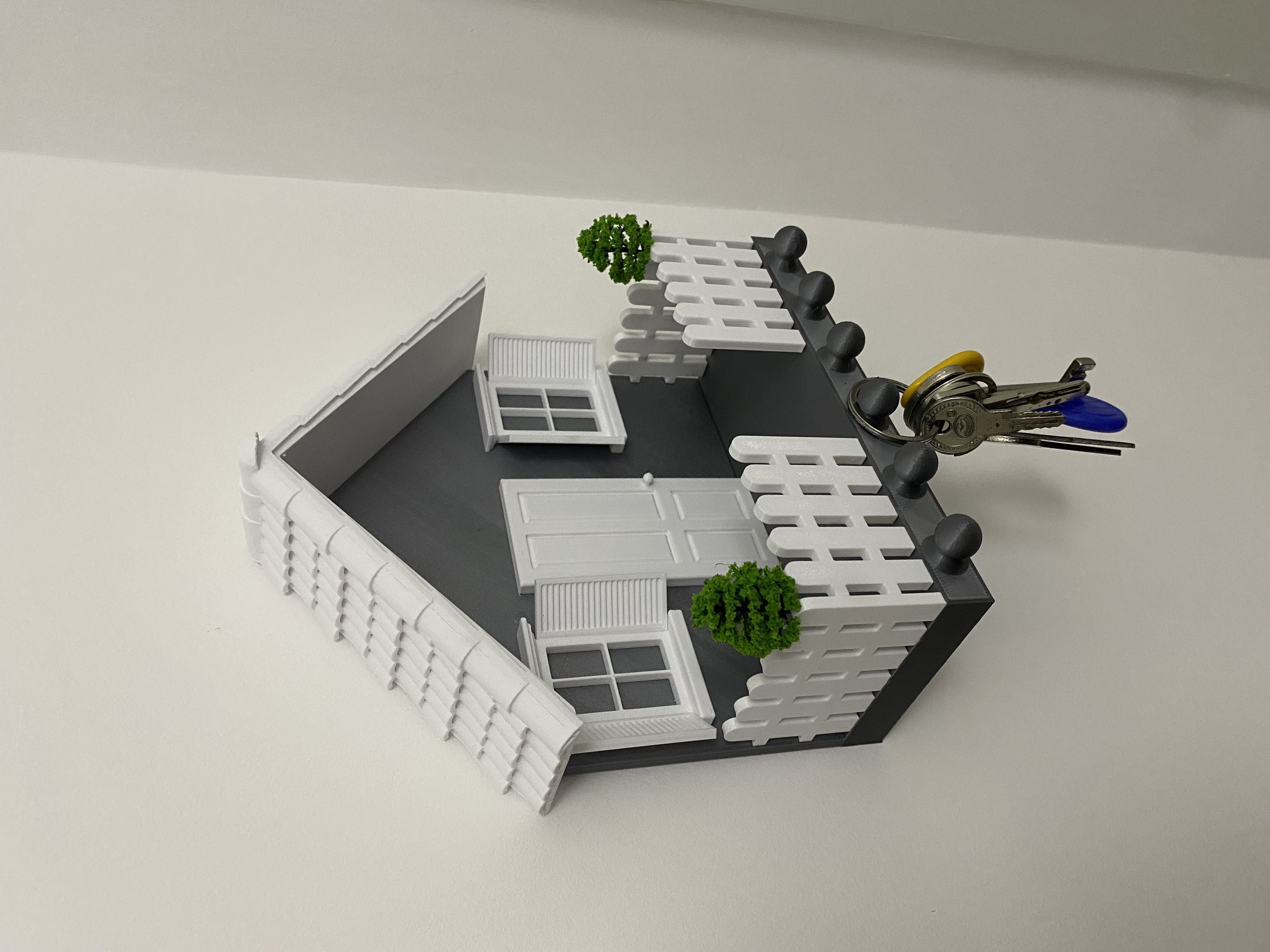 KEY HOUSE FOR WALL WITH PORCHWAY VESTIBULE 3D print model_4