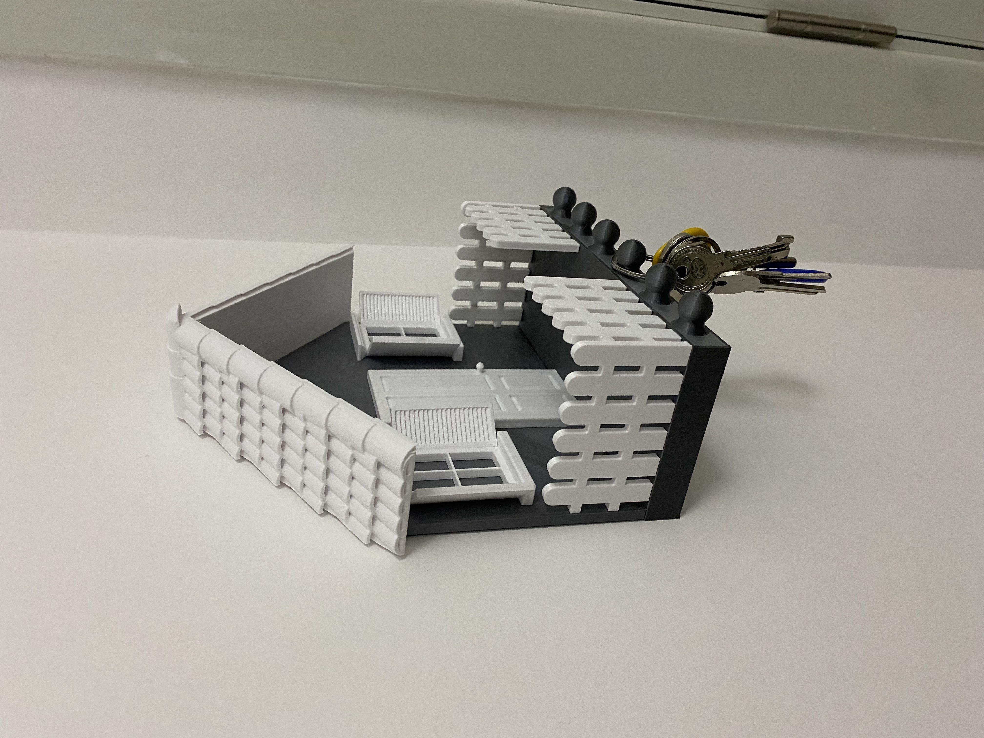 KEY HOUSE FOR WALL WITH PORCHWAY VESTIBULE 3D print model_5