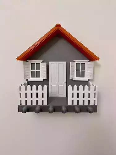 KEY HOUSE FOR WALL WITH PORCHWAY VESTIBULE