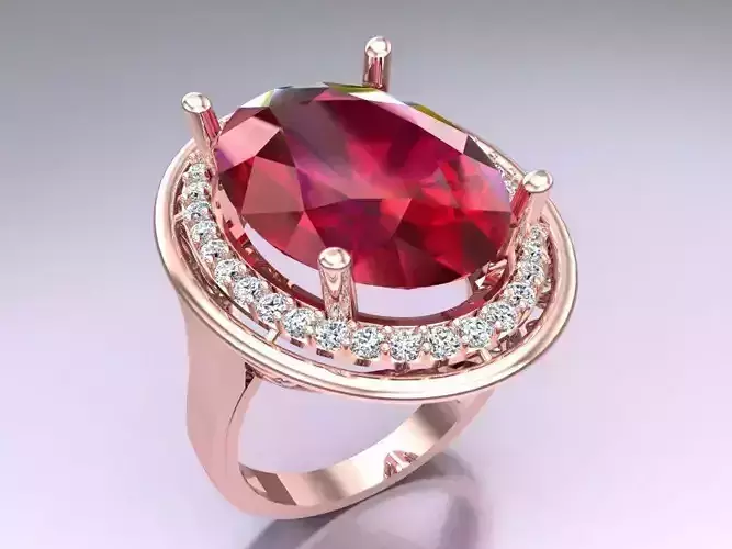 Oval Stone Ring - Womens Rings - N3810