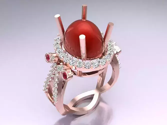 Oval Stone Ring - Womens Rings - N5312