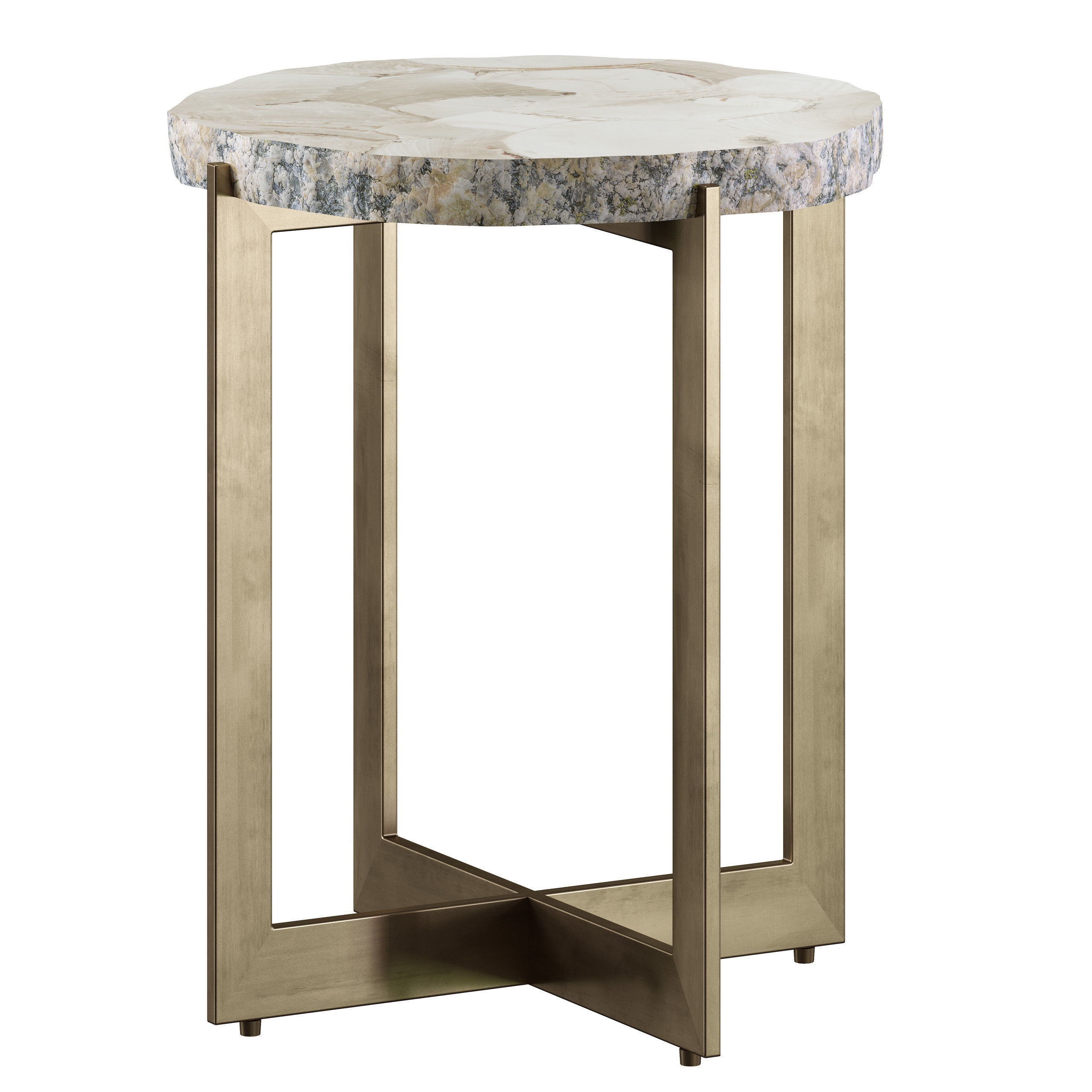 PALECEK Durham Fossilized Clam Coffee Table 3D model_2