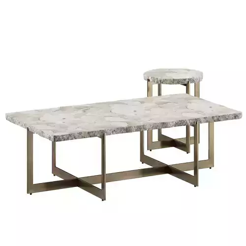 PALECEK Durham Fossilized Clam Coffee Table 3D model