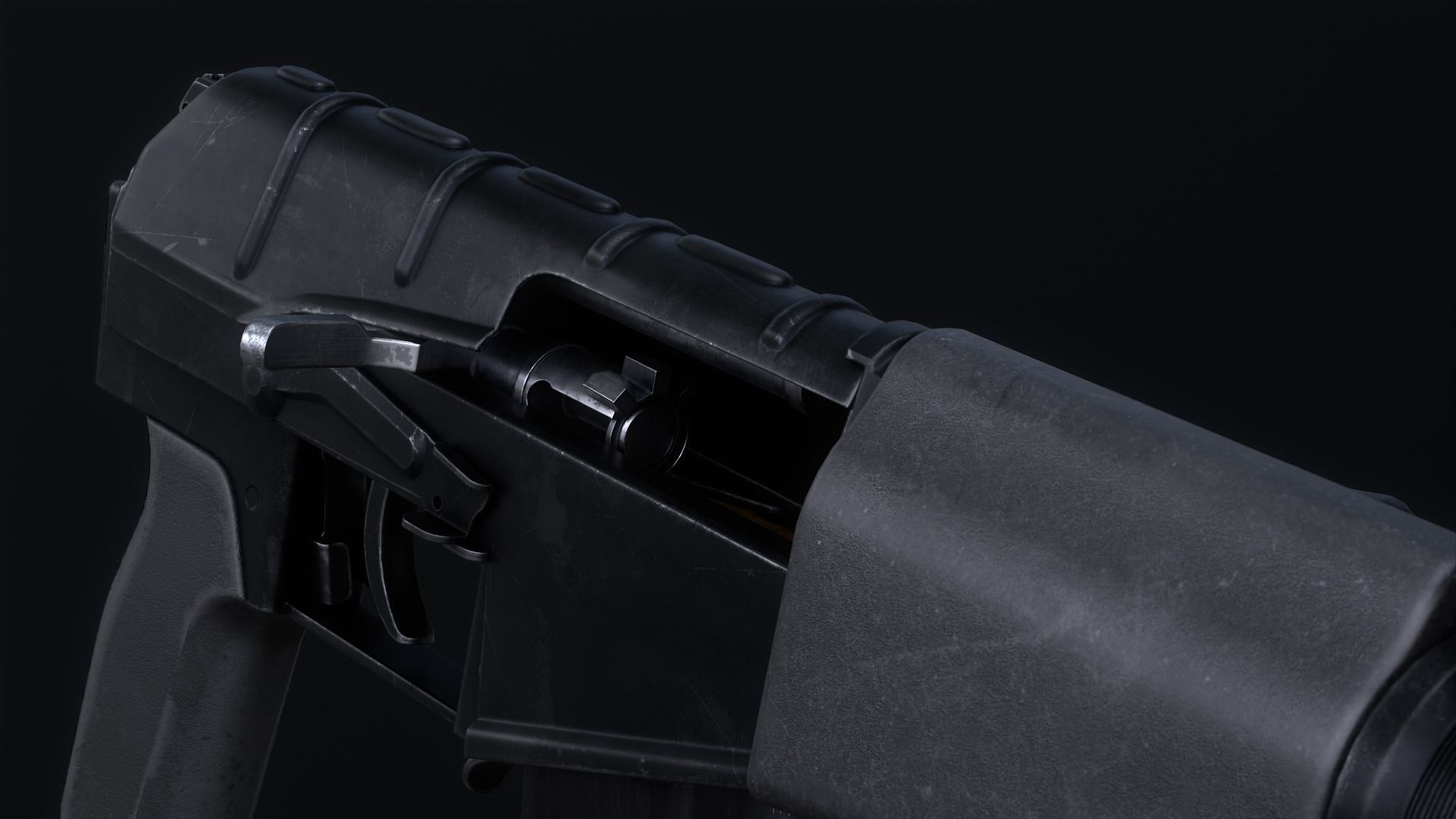 AS Val Assault Rifle Low-poly 3D model_5