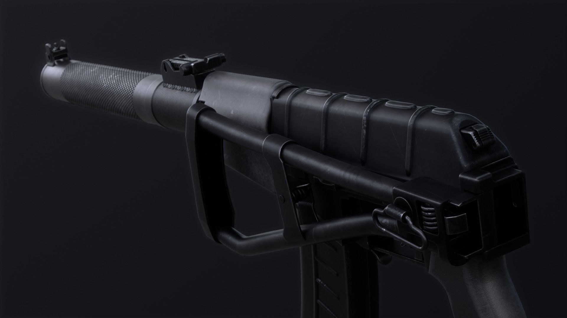 AS Val Assault Rifle Low-poly 3D model_1