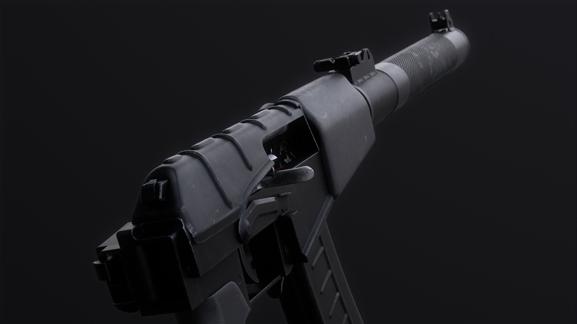 AS Val Assault Rifle Low-poly 3D model_3