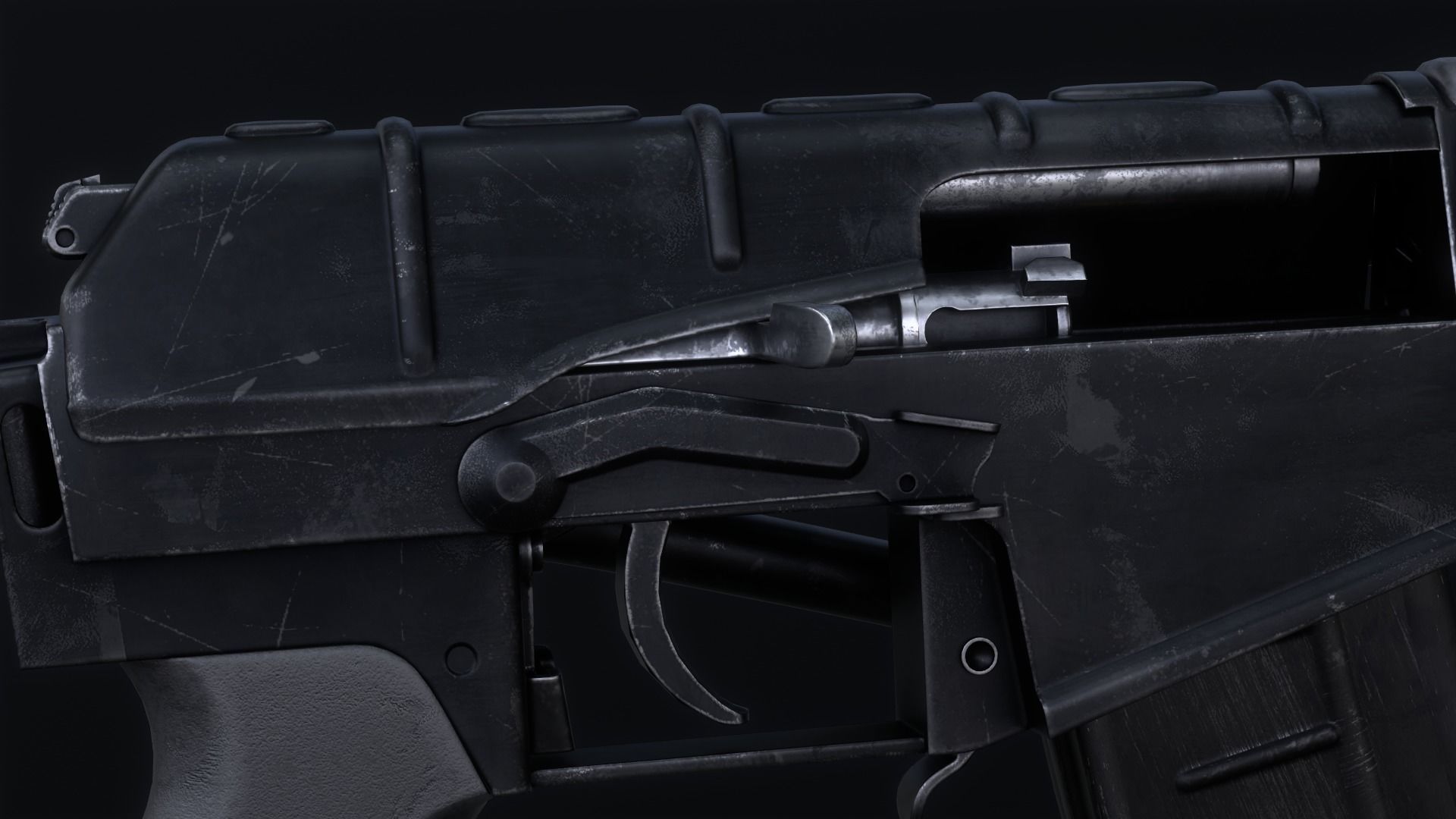 AS Val Assault Rifle Low-poly 3D model_6