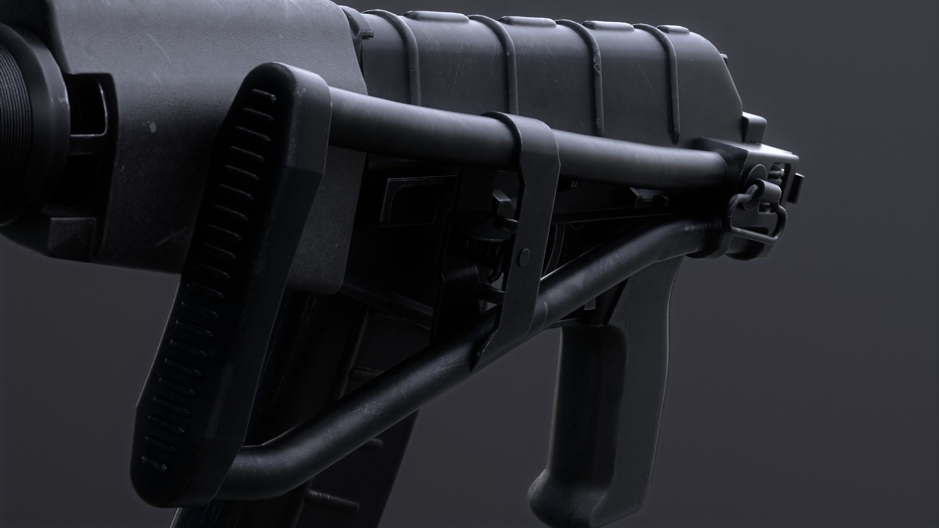 AS Val Assault Rifle Low-poly 3D model_7