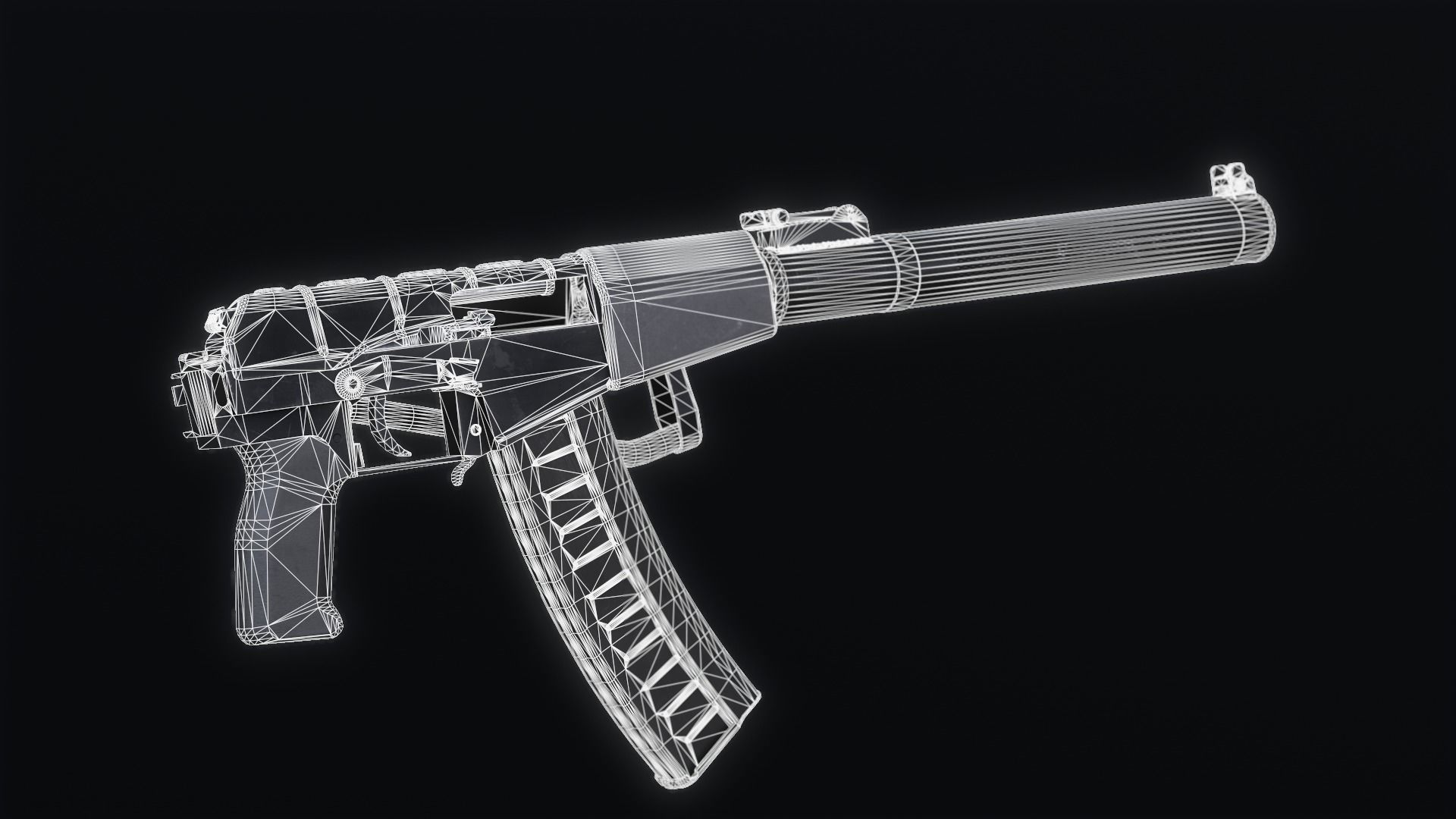 AS Val Assault Rifle Low-poly 3D model_11