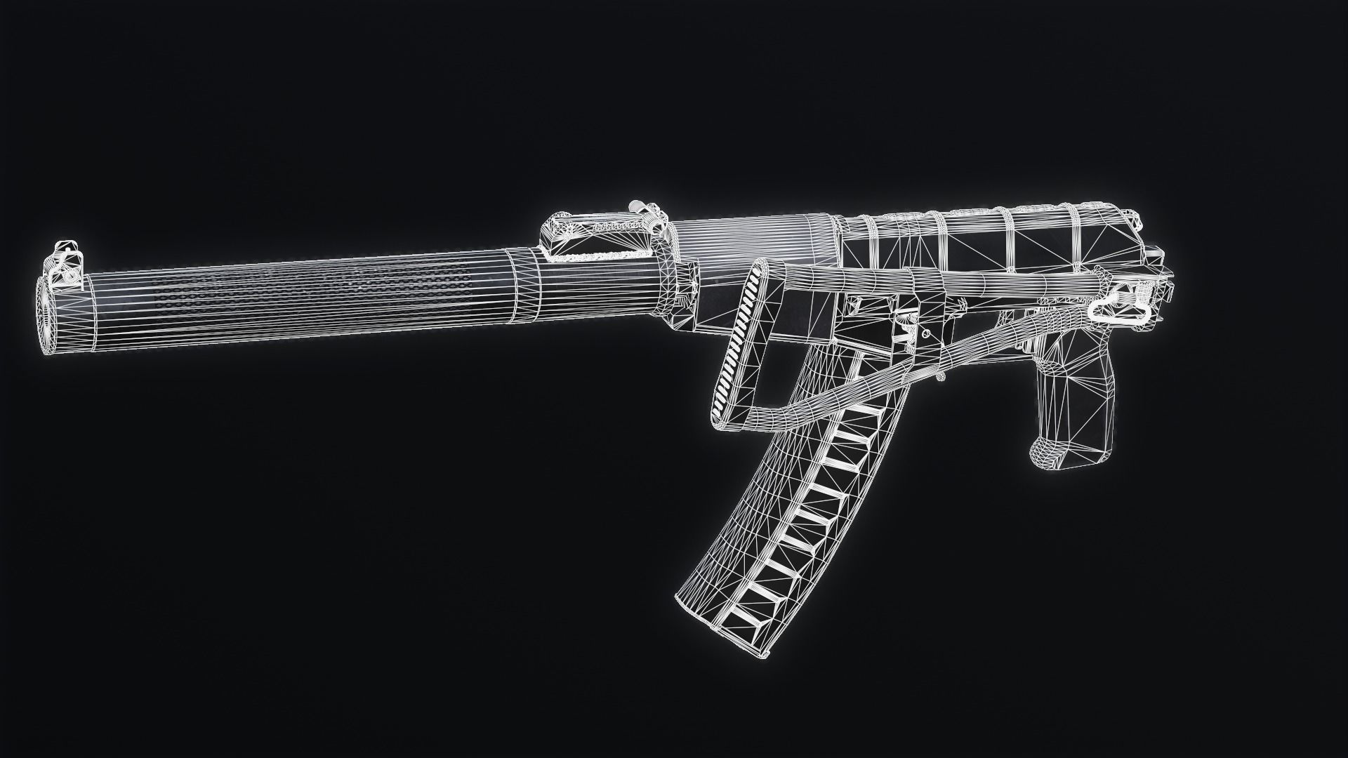 AS Val Assault Rifle Low-poly 3D model_12