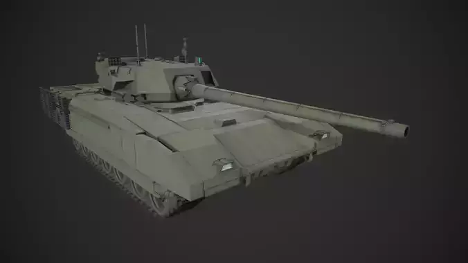 T-14 Armata MBT Low-poly 3D model