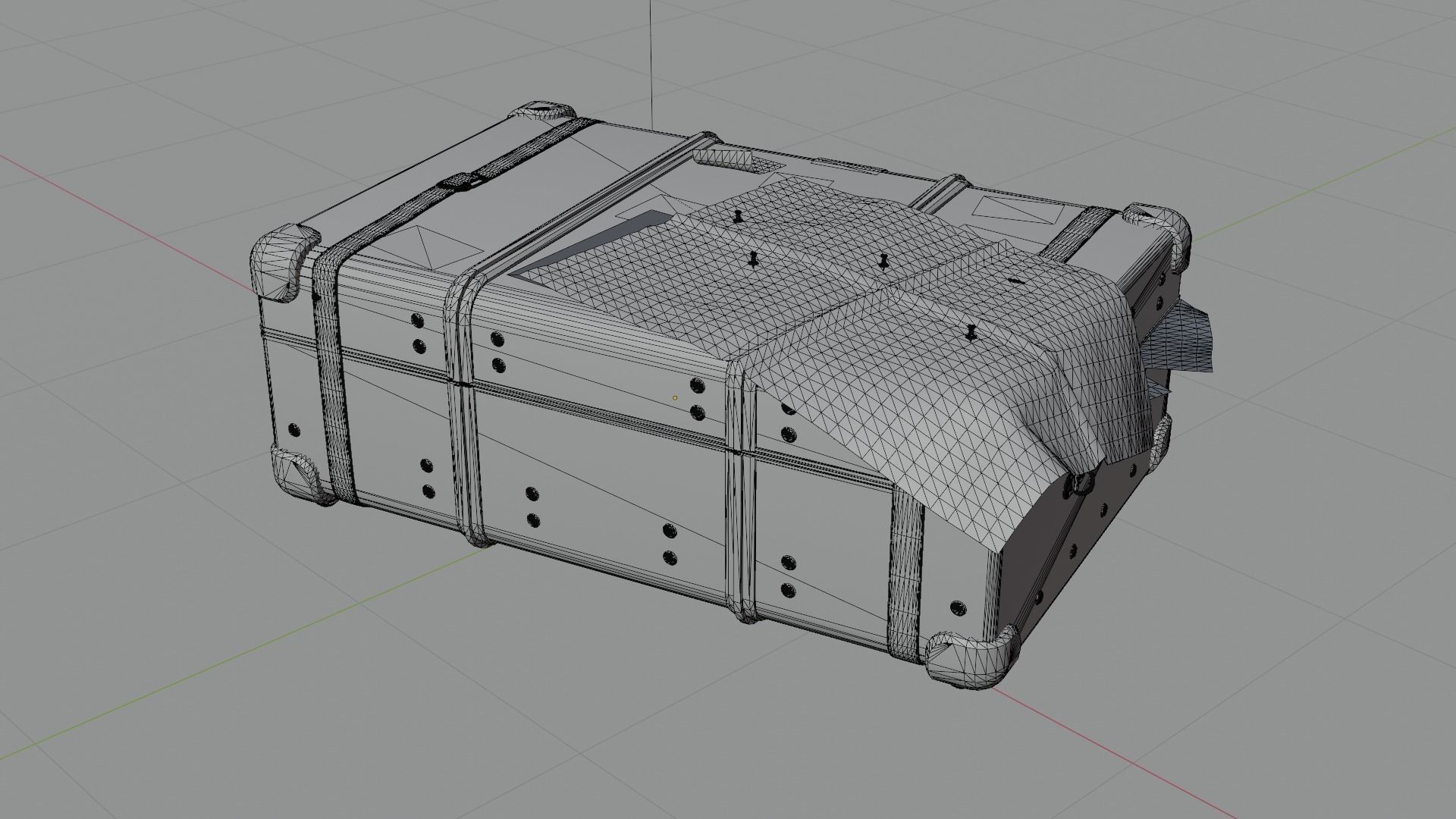 Travel case Vintage 3D model_7