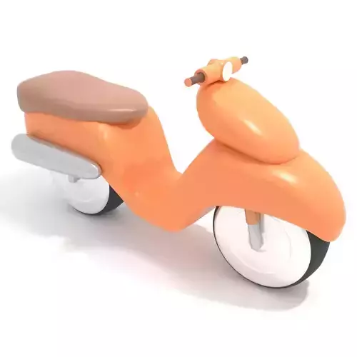 3D Cartoon Scooter Model 3D model