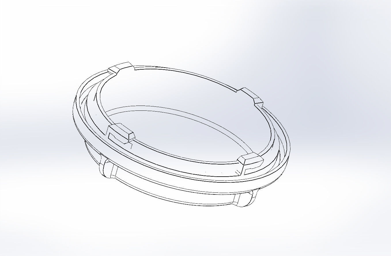 qashqai j10 headlight cover  14735300 13614557405 3D print model_4