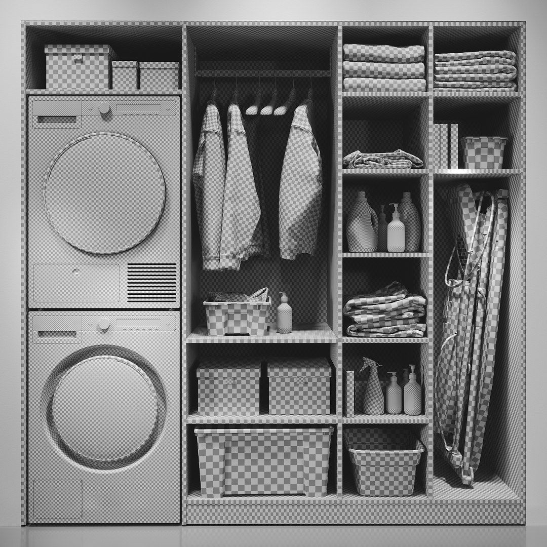 Laundry Room 3D model_1