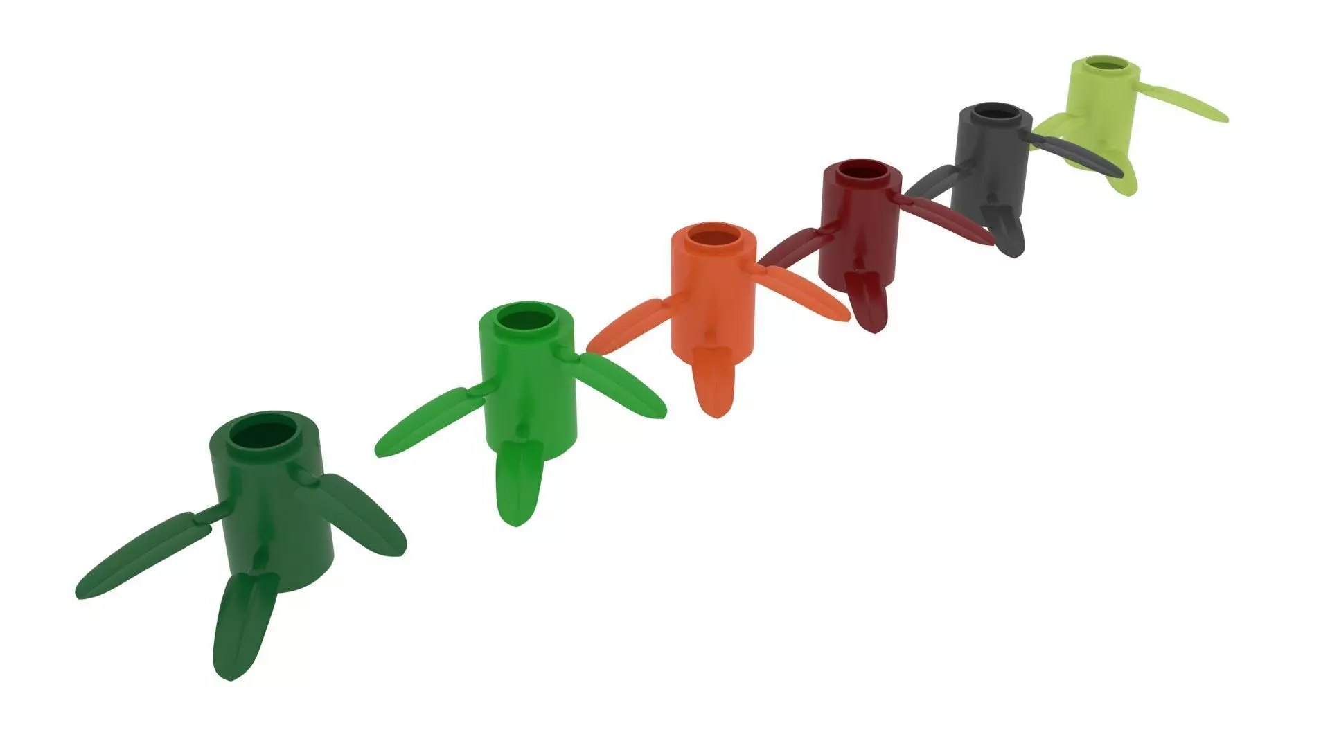 Lego Bamboo Leaves 3D model_0