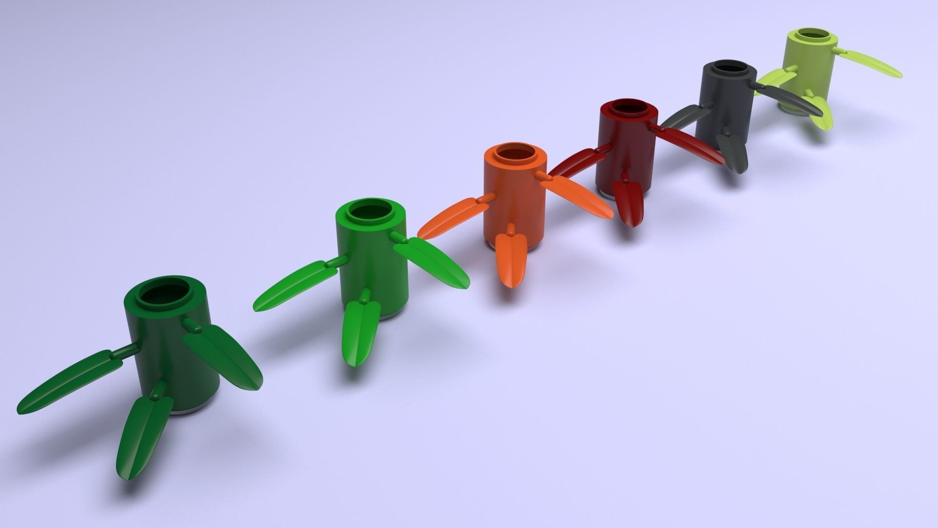 Lego Bamboo Leaves 3D model_22