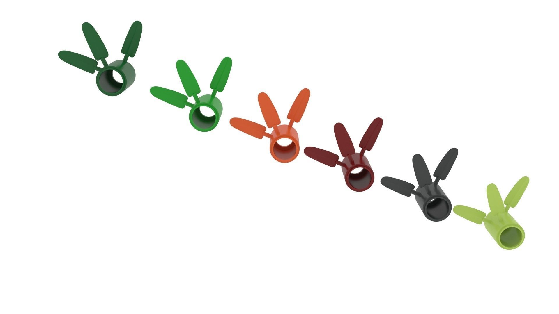 Lego Bamboo Leaves 3D model_5