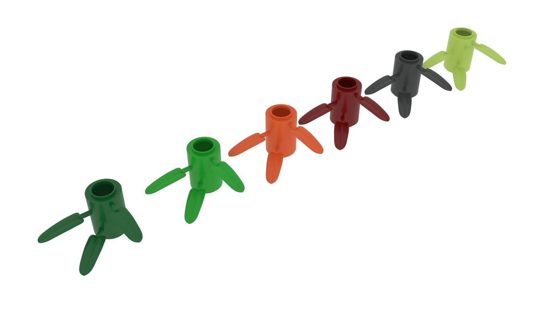 Lego Bamboo Leaves 3D model_4