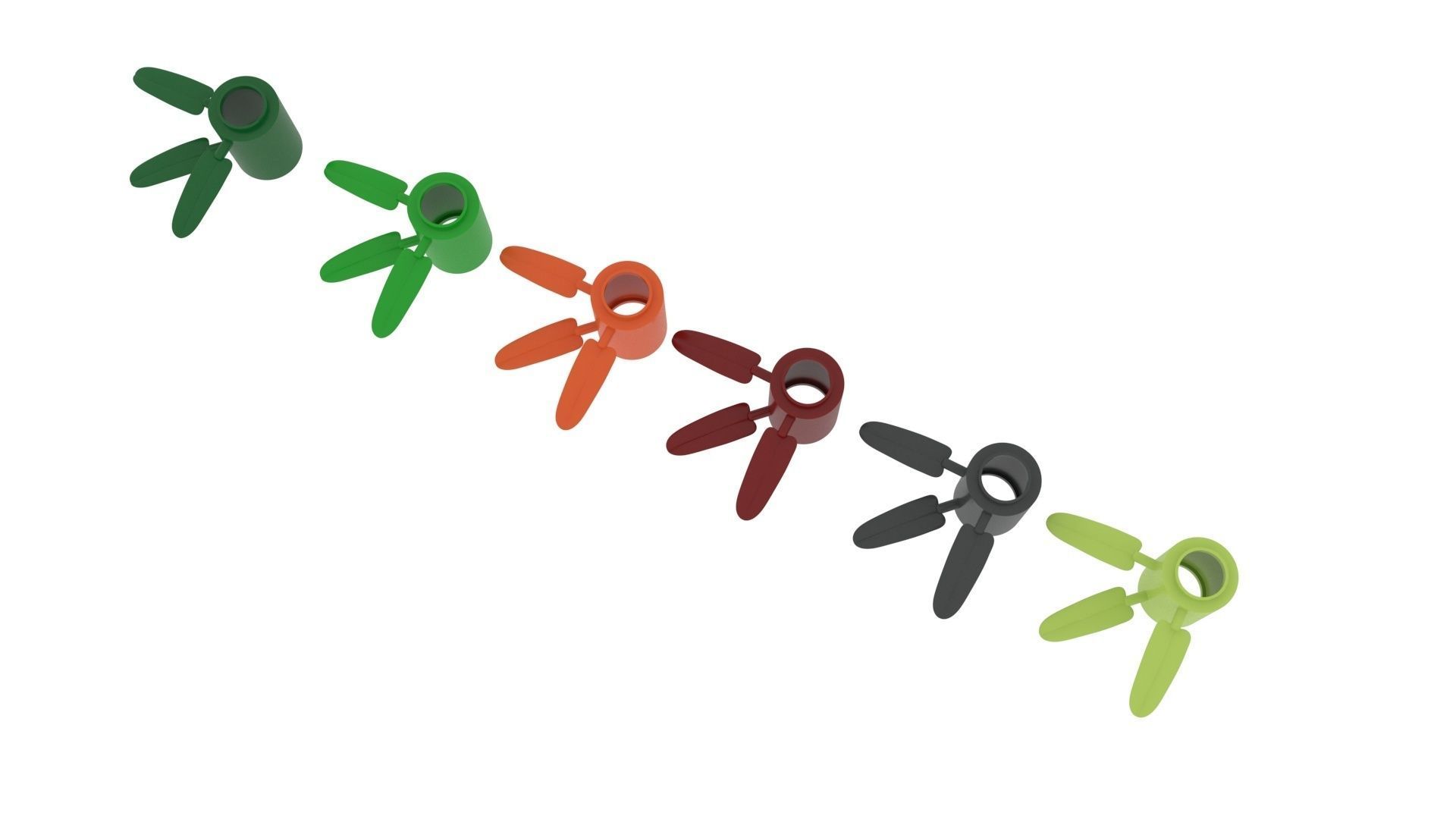 Lego Bamboo Leaves 3D model_1