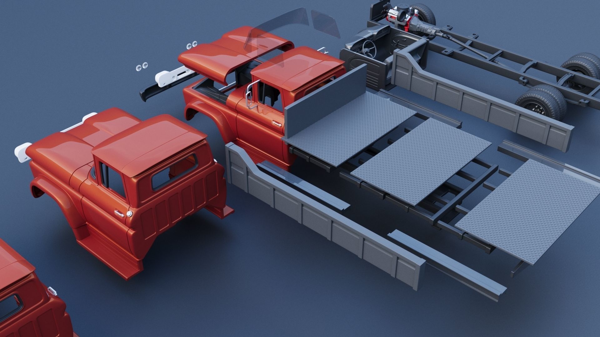 Chevrolet C60 1961 3D print model_22