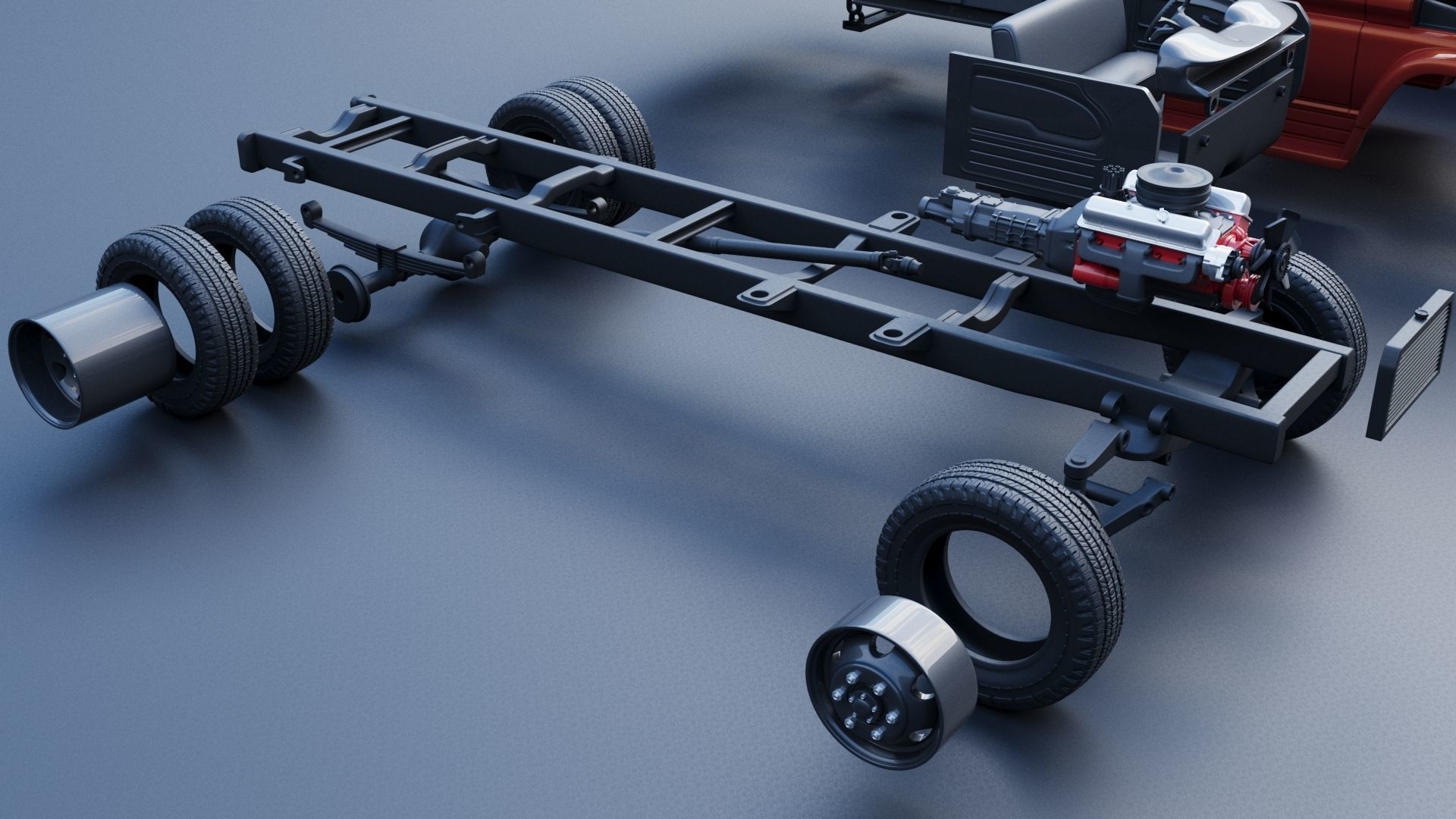 Chevrolet C60 1961 3D print model_28