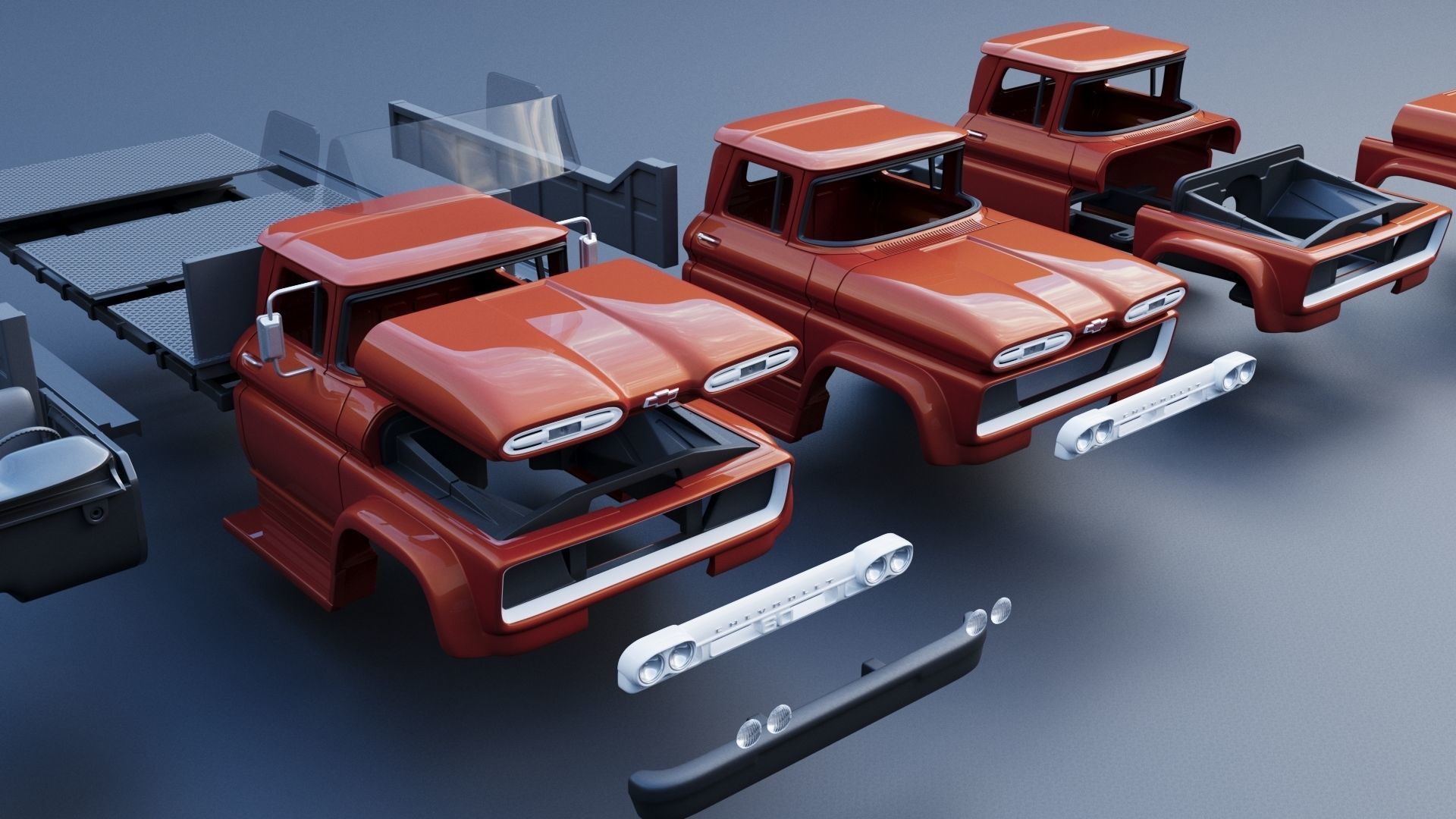 Chevrolet C60 1961 3D print model_23