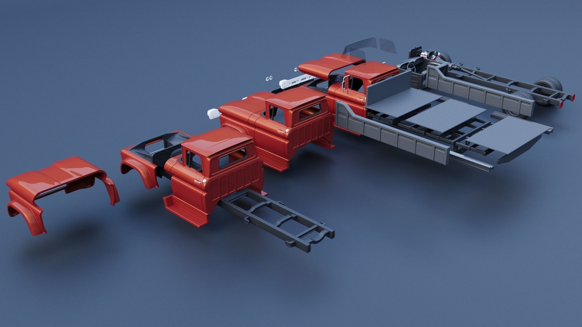 Chevrolet C60 1961 3D print model_21