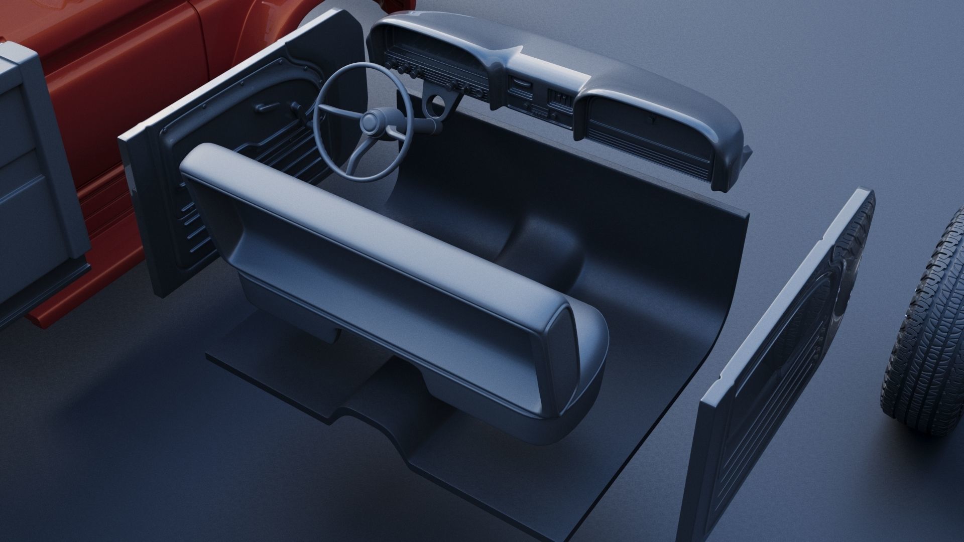 Chevrolet C60 1961 3D print model_26