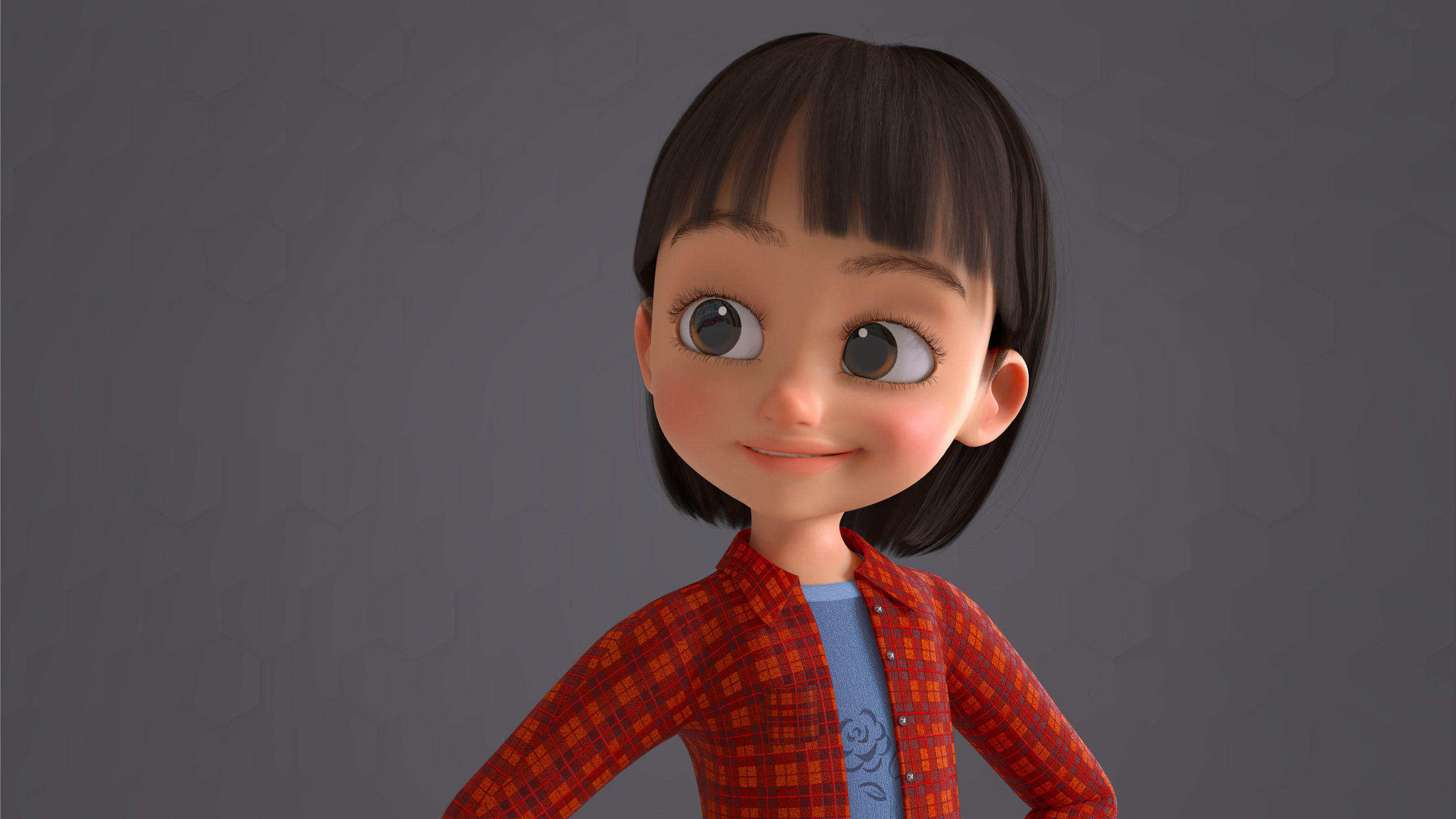 Cartoon Family 2 - Mother Father Son Daughter - BLENDER VERSION Low-poly 3D model_68