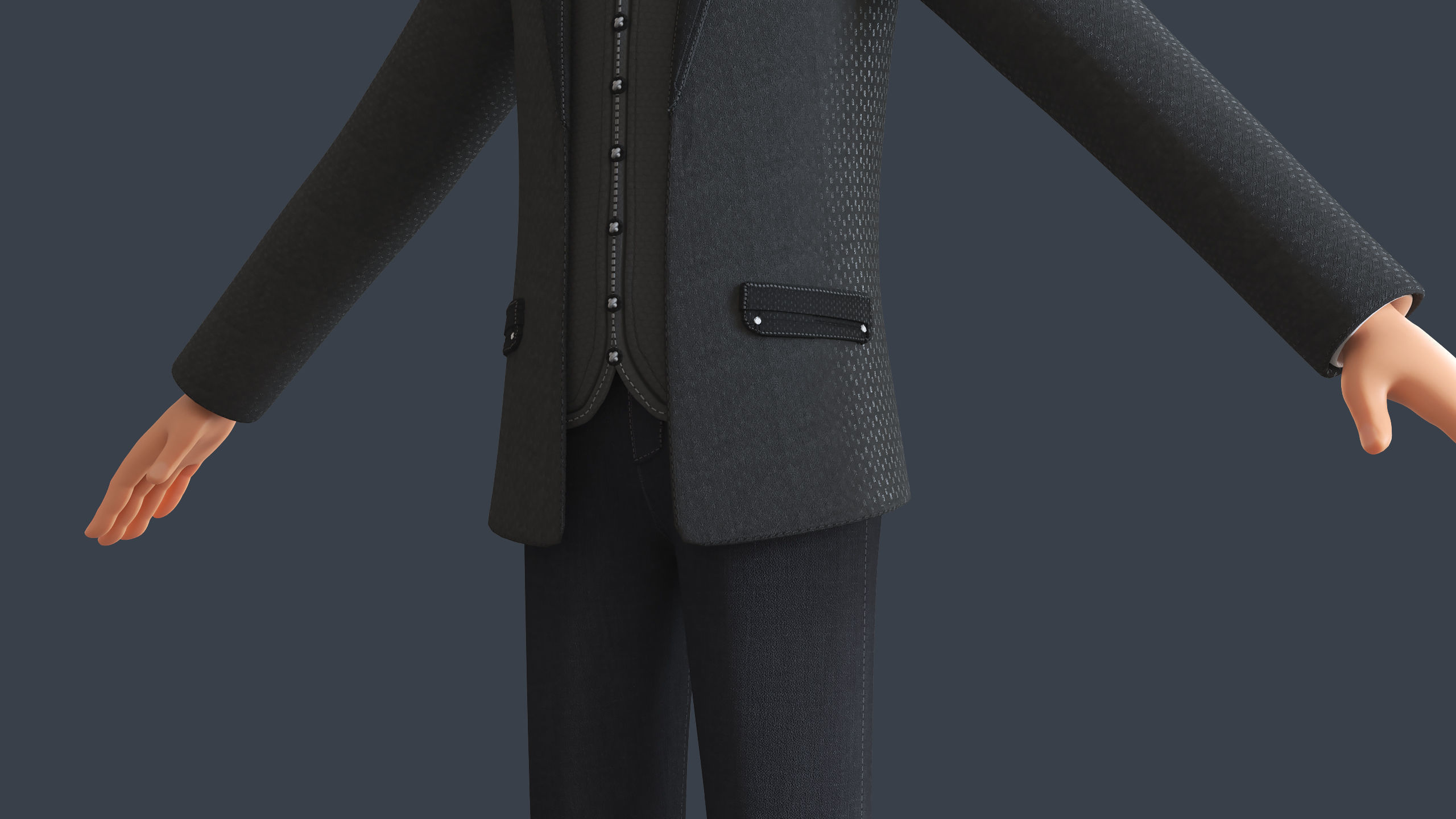 Cartoon Family 2 - Mother Father Son Daughter - BLENDER VERSION Low-poly 3D model_32