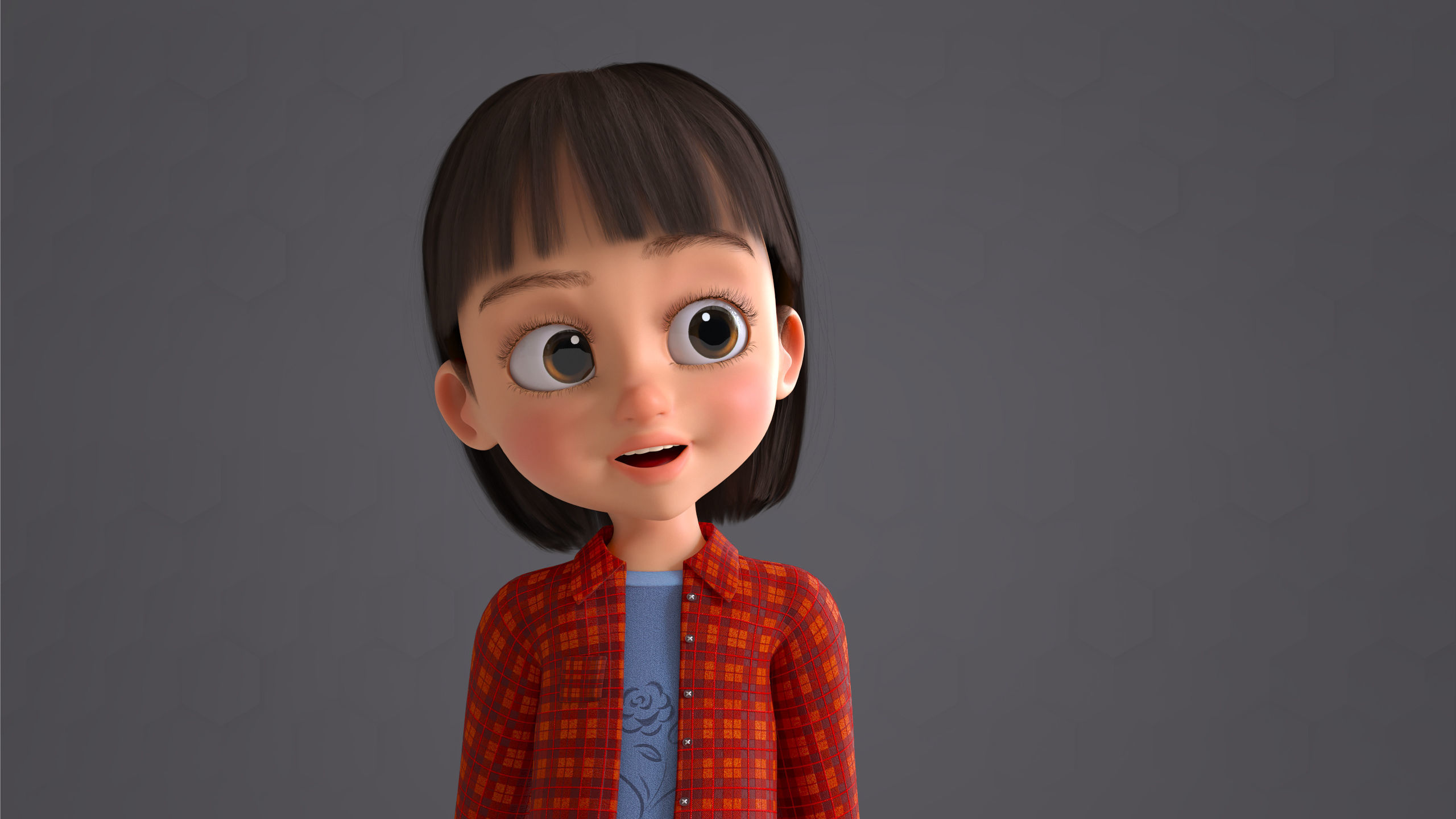 Cartoon Family 2 - Mother Father Son Daughter - BLENDER VERSION Low-poly 3D model_70