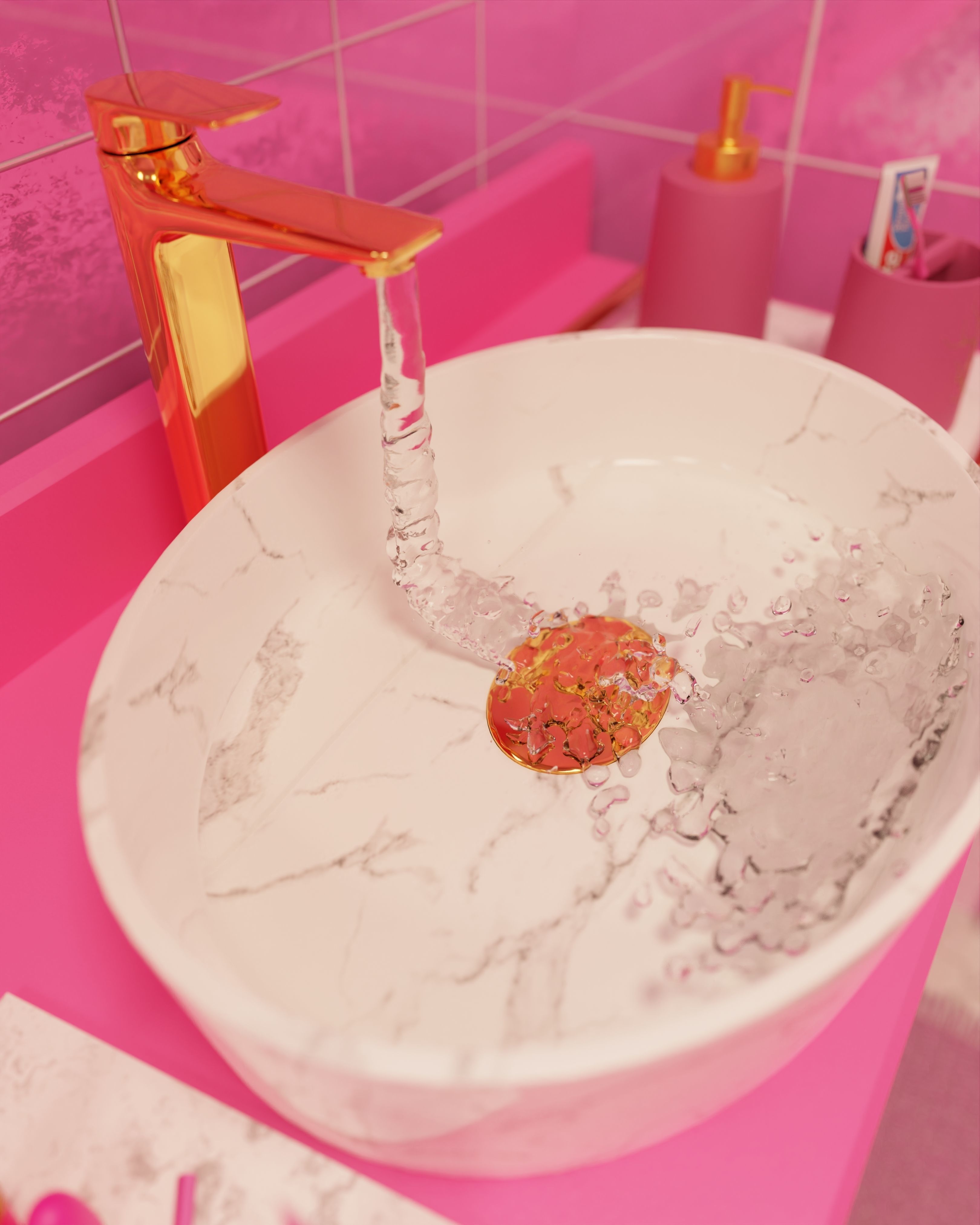 Barbie Bathroom 3D model_9