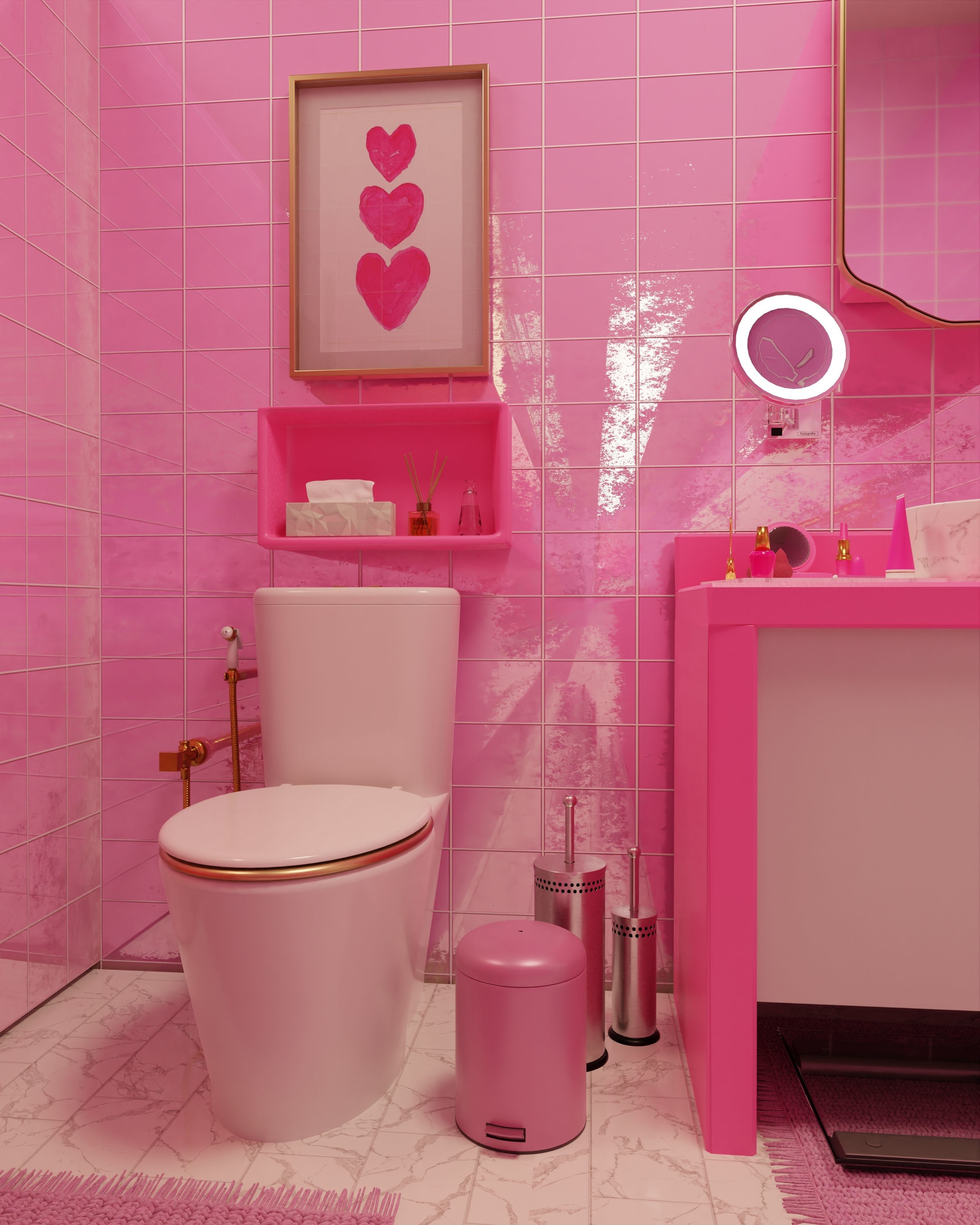 Barbie Bathroom 3D model_2