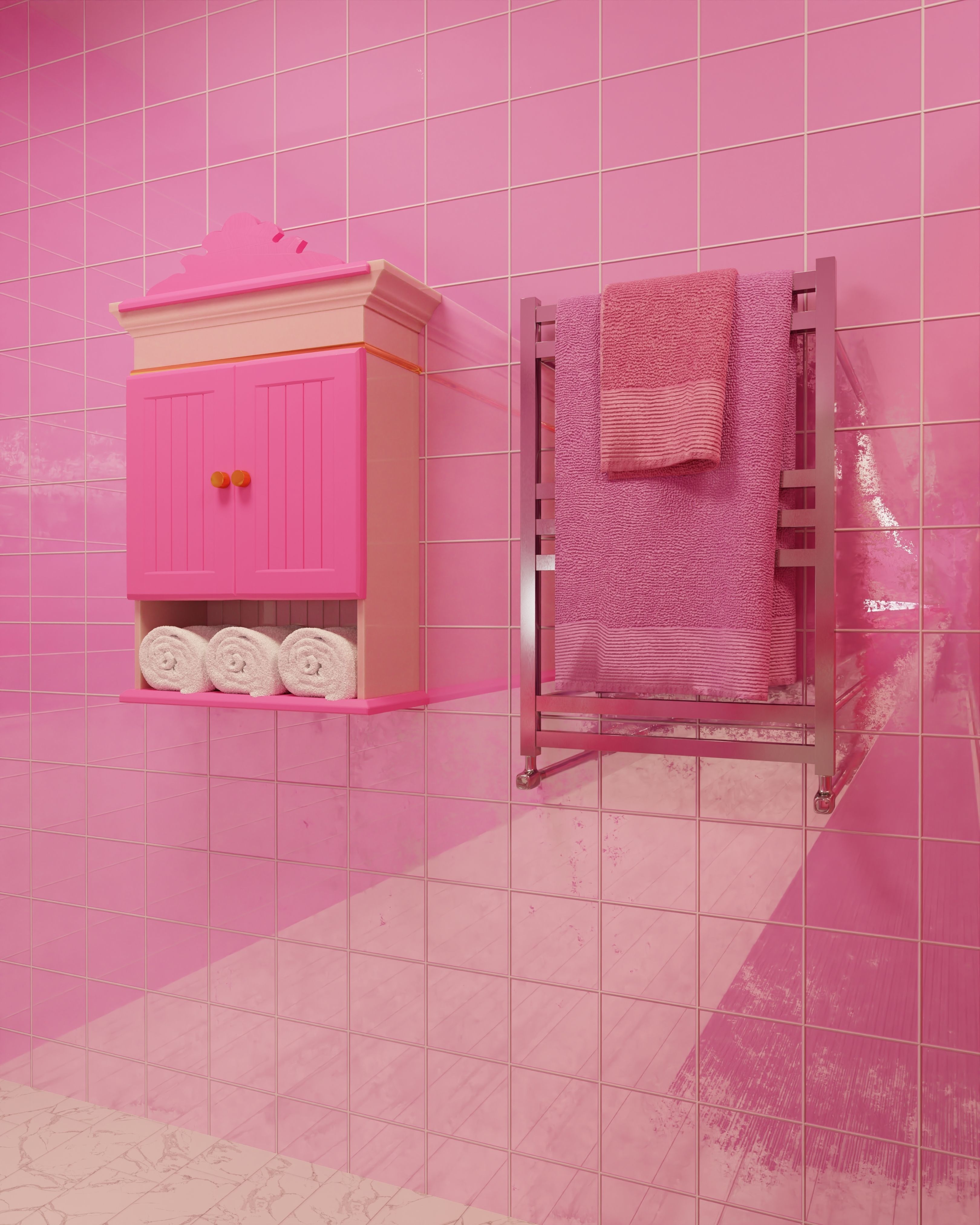 Barbie Bathroom 3D model_3