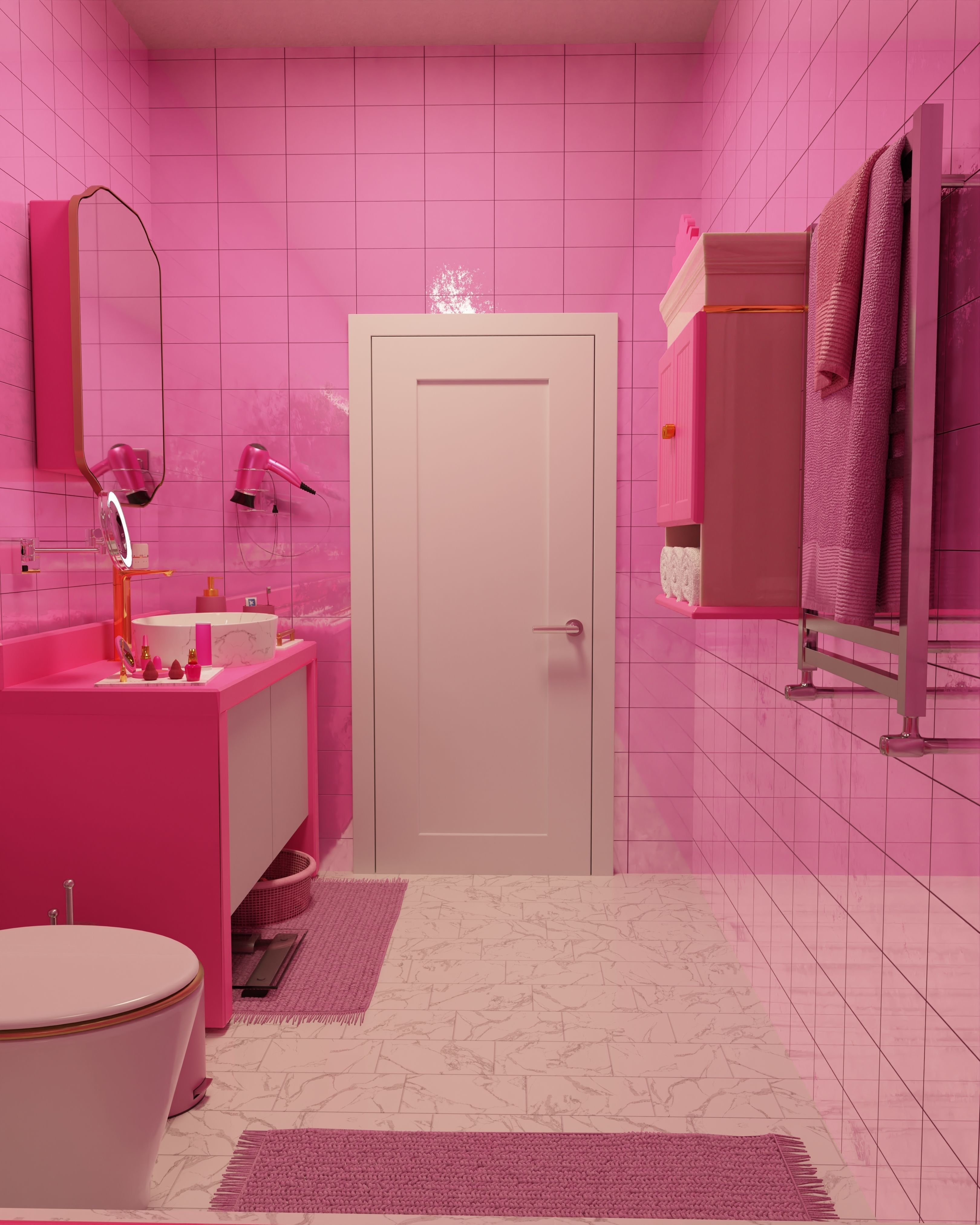 Barbie Bathroom 3D model_4